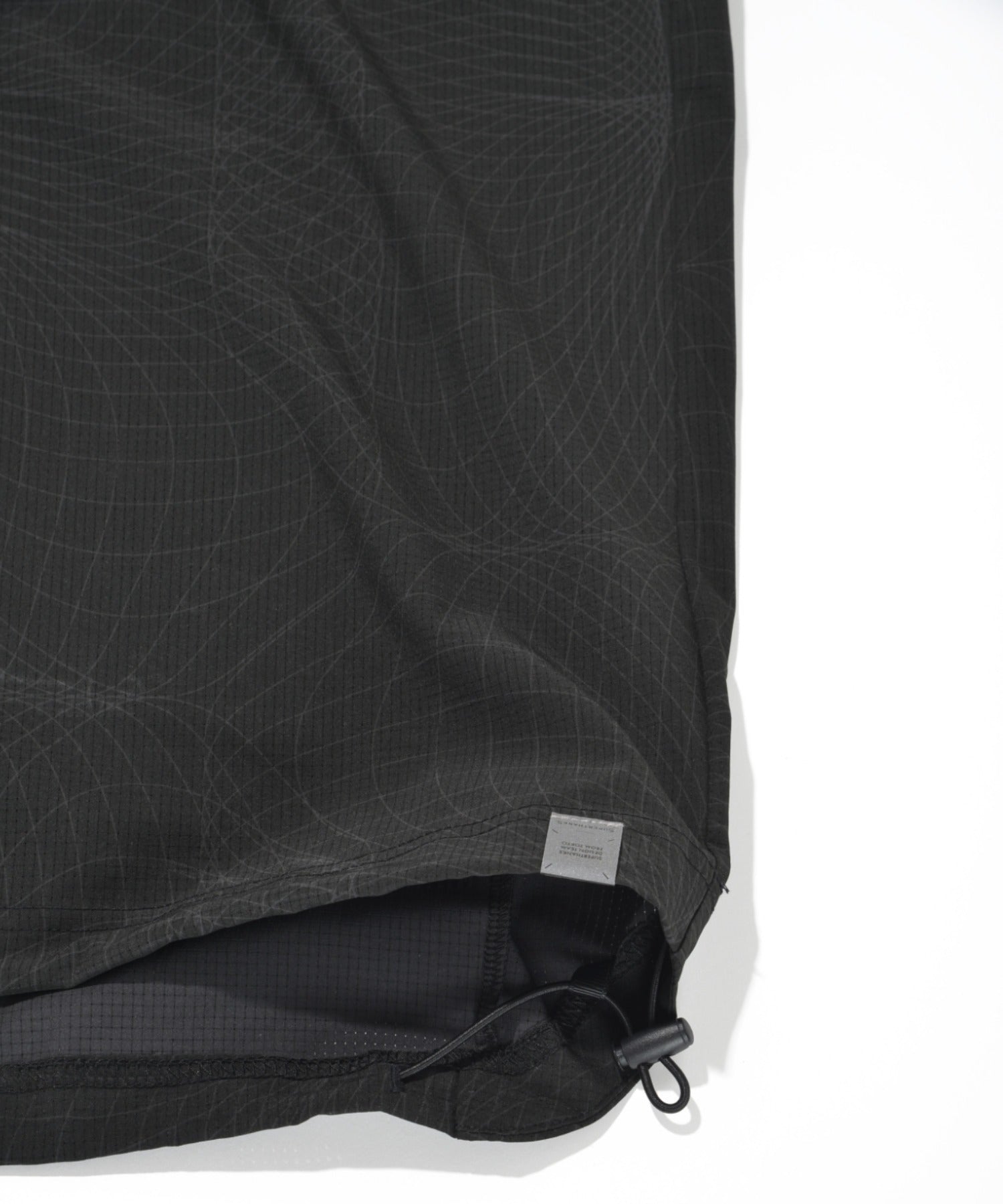 Technical S/S high-zip pullover - black
