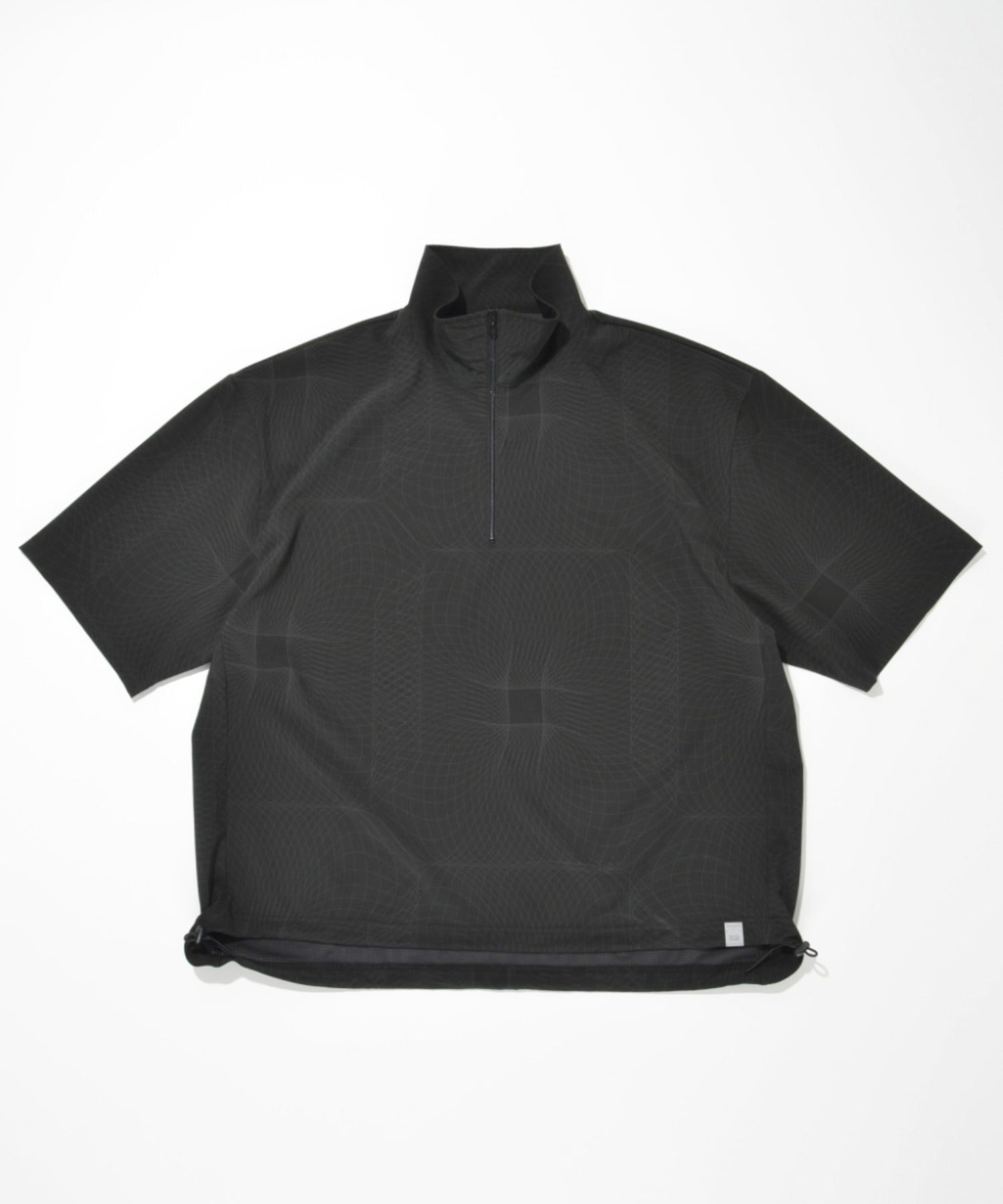 Technical S/S high-zip pullover - lineblack