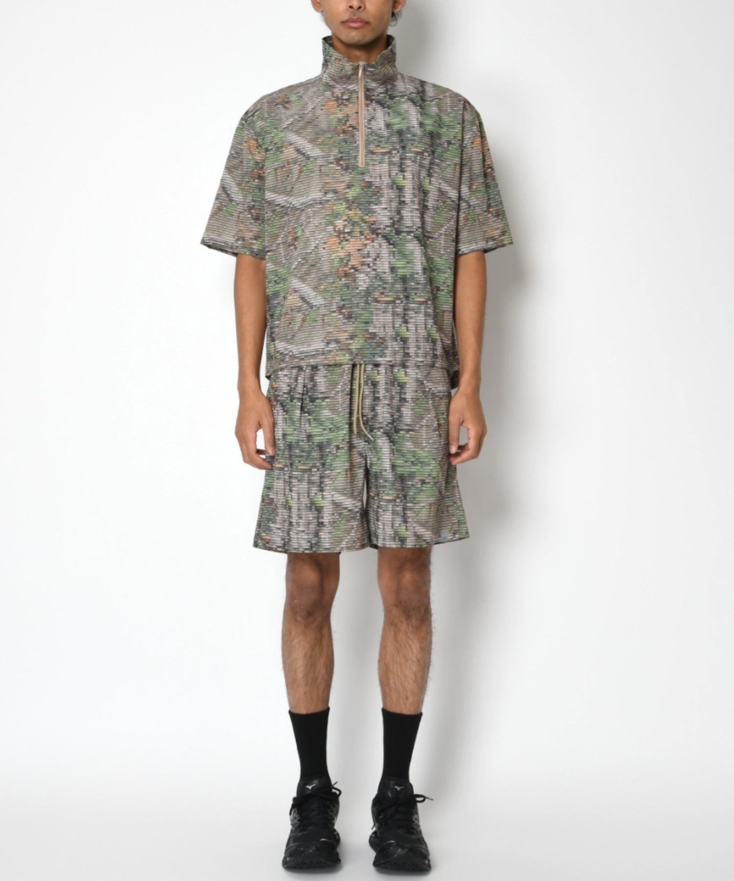Technical S/S high-zip pullover - mosictree
