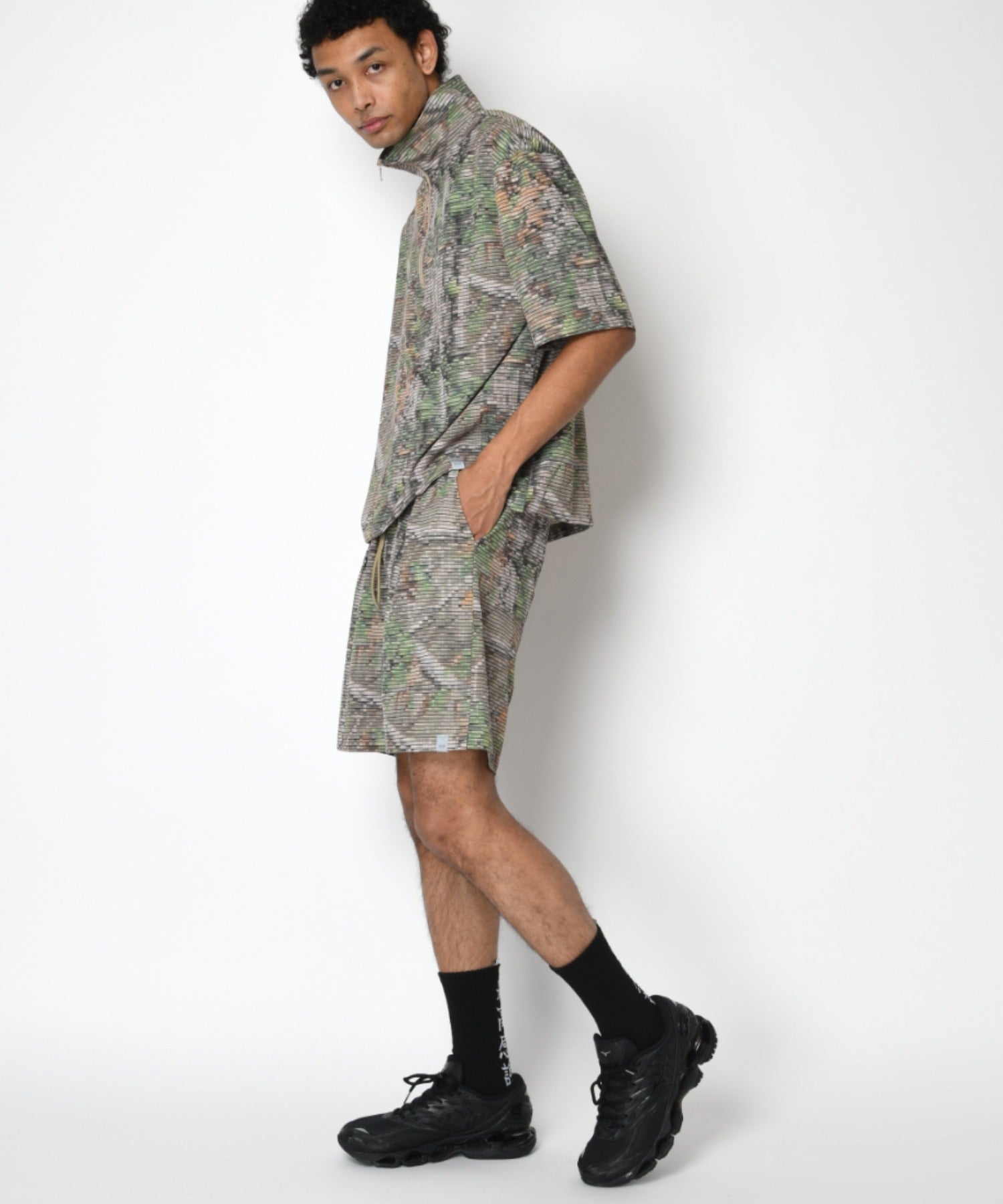 Technical S/S high-zip pullover - mosictree