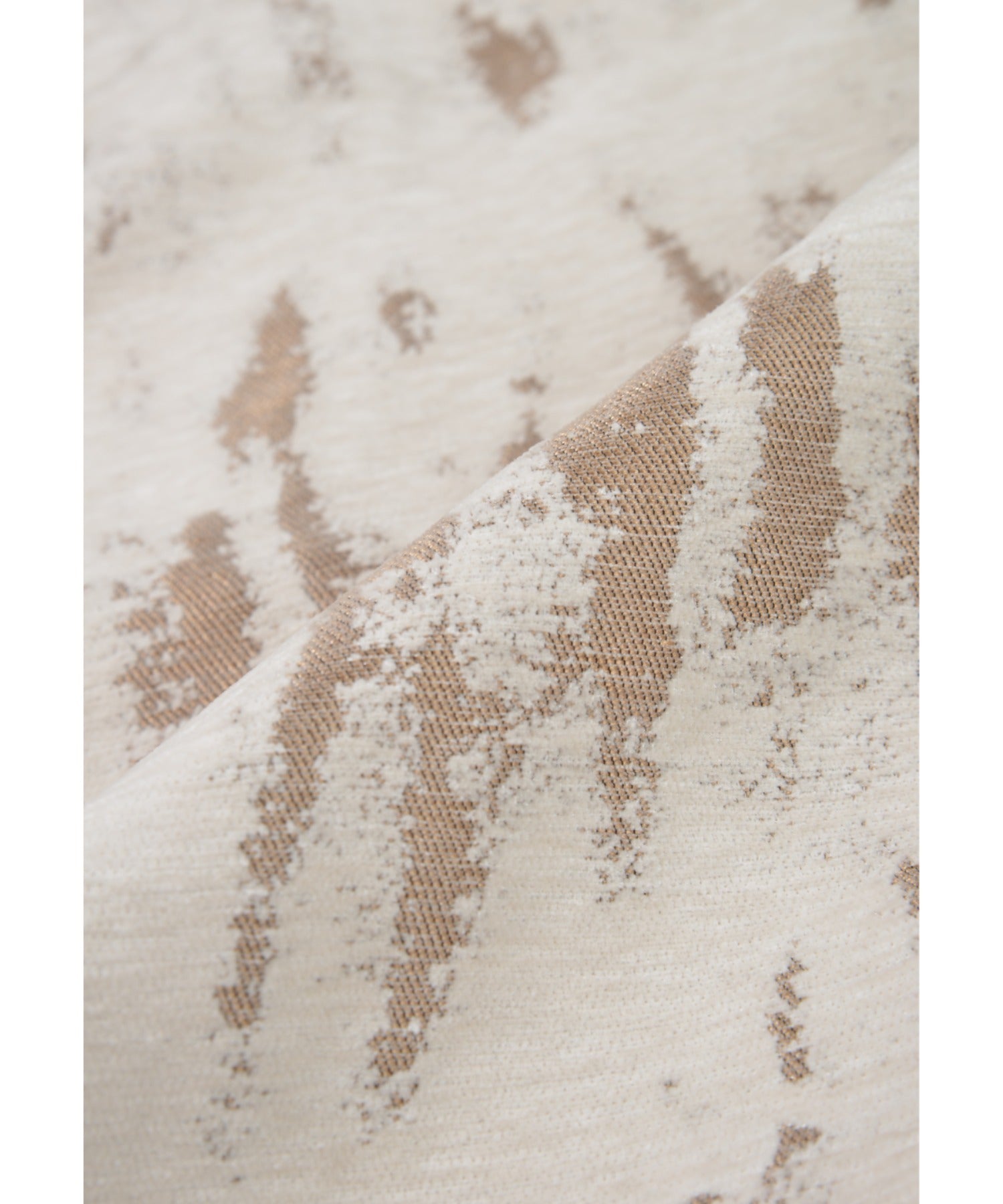 Damage jacquard stand-collar zip blouson - ivory / beige