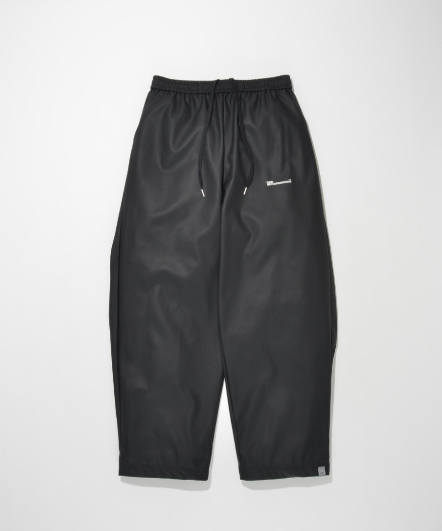 Side-tuck balloon pants - matte black