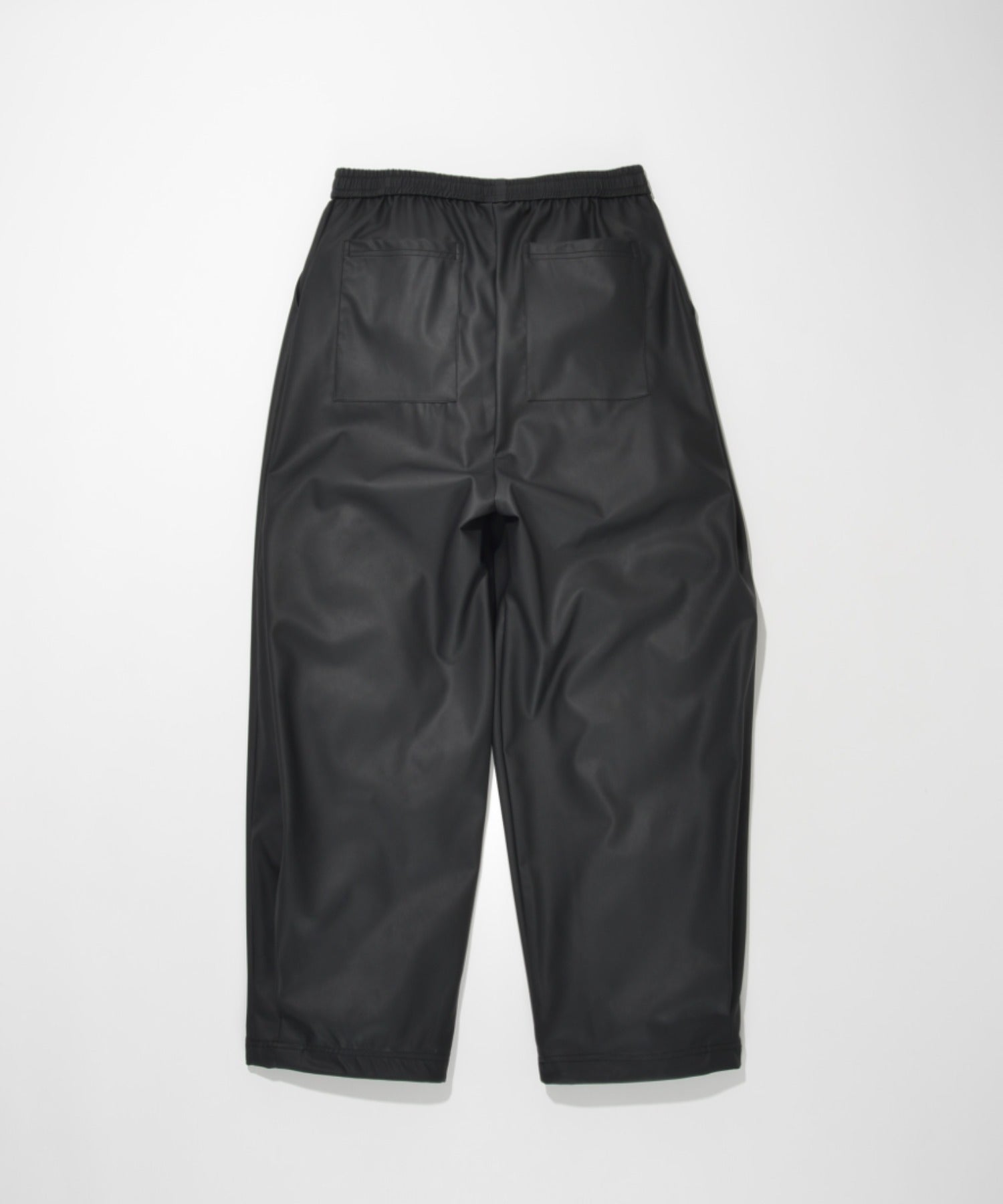 Side-tuck balloon pants - matte black