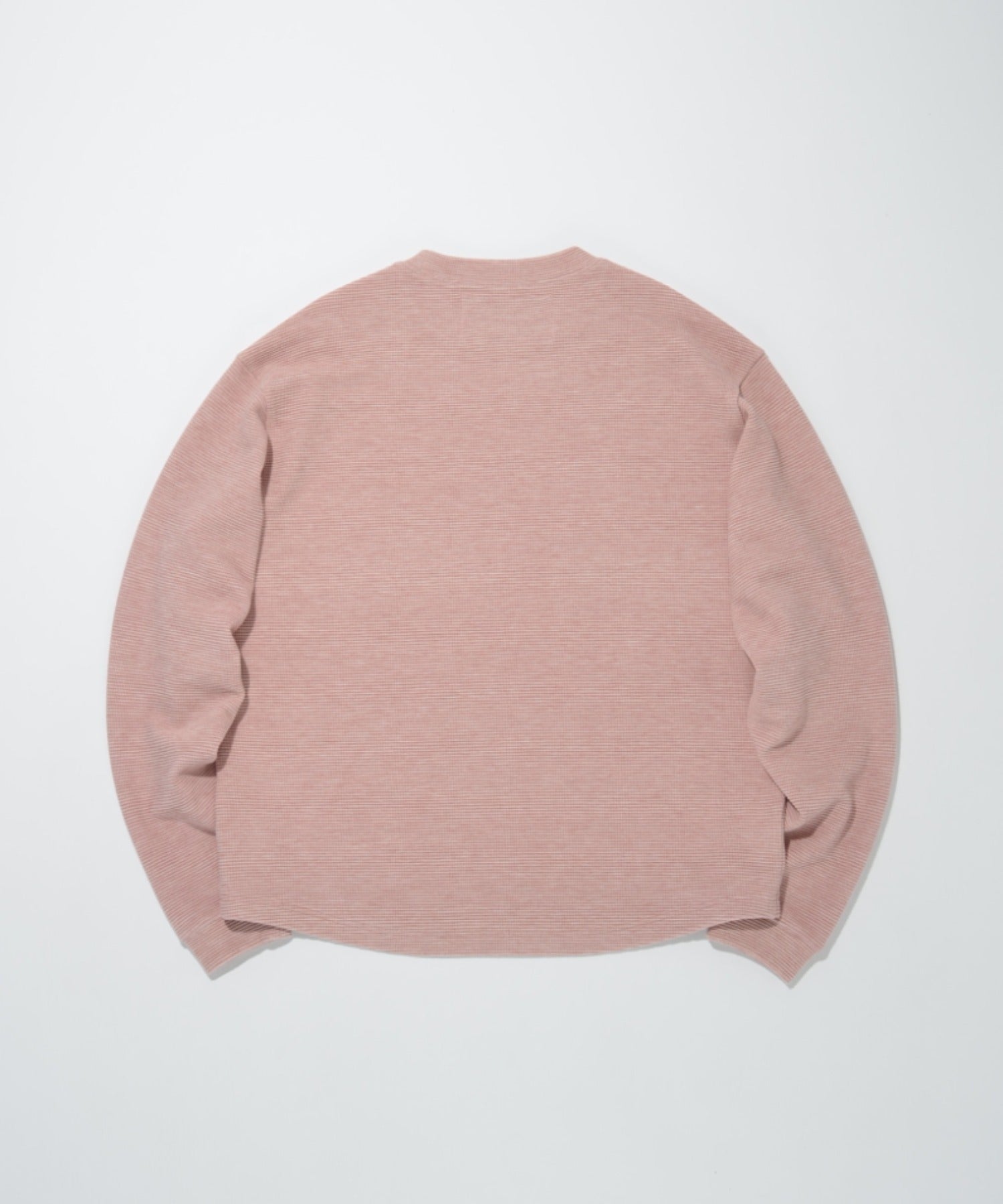 Waffle crew neck L/S T-shirt - gray