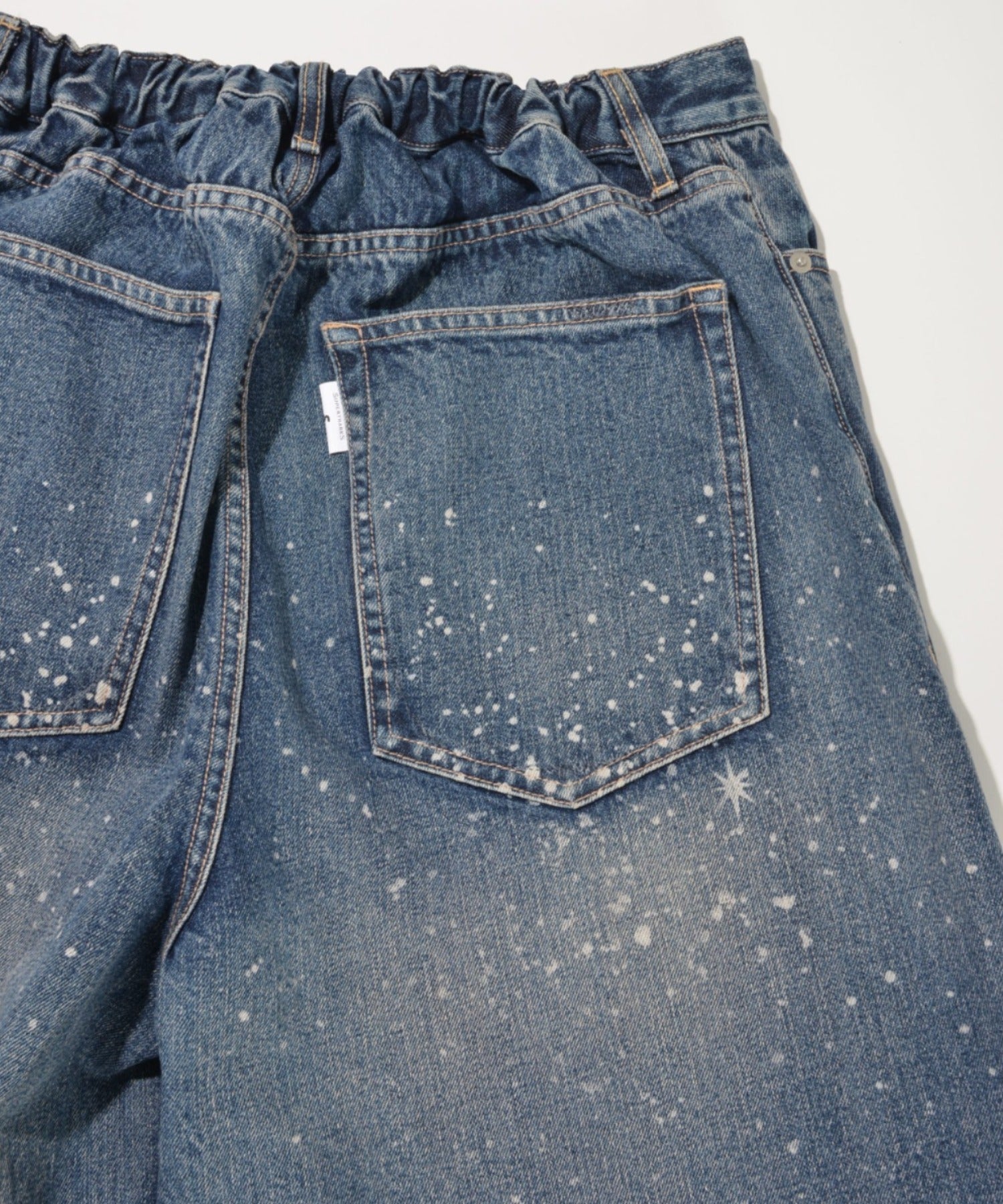Space denim barrel leg jeans - blue denim