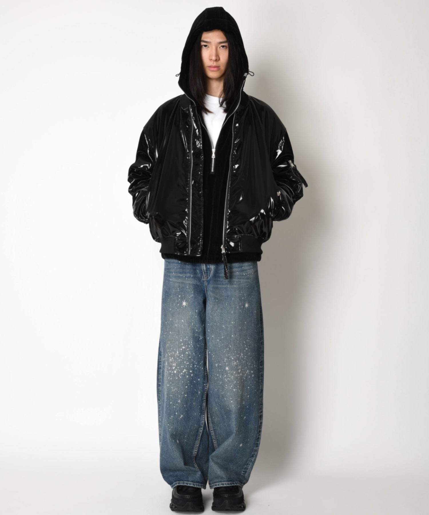 Glitterblack Reversible Flight jacket - glitter-black