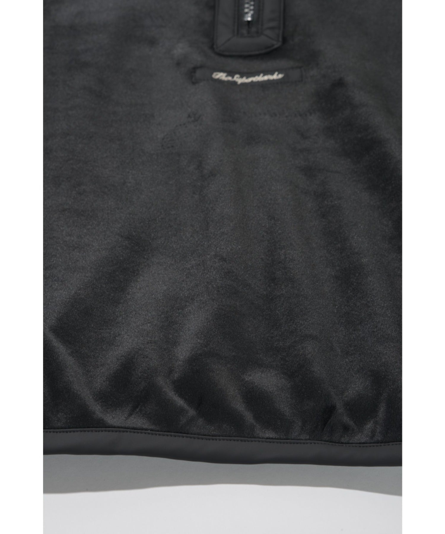 Velour Half zip pullover - black/bk
