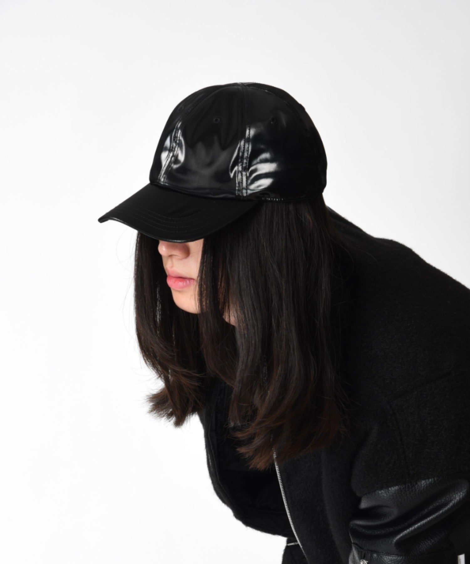 6 panel cap - glitter-black