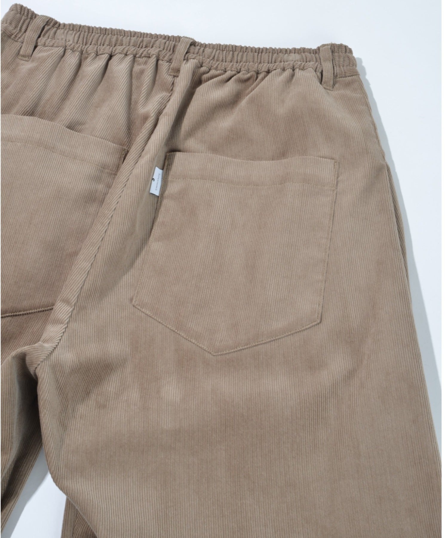 Corduroy Side-tuck Wide Pants - mocha