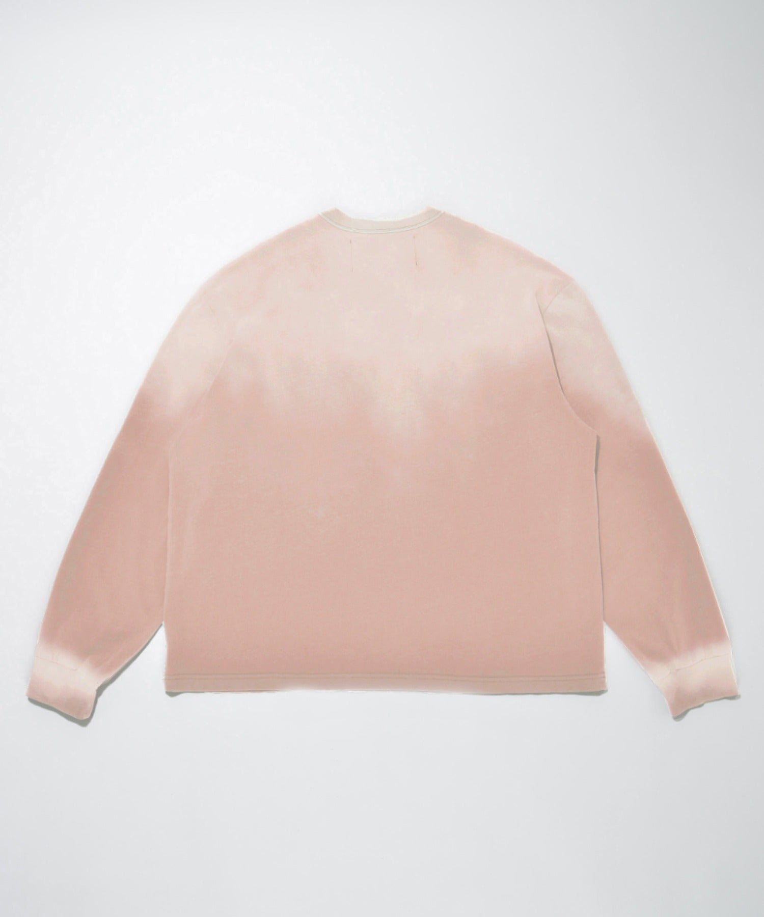 Sun faded Flocky print Sweat L/S T-shirt - black