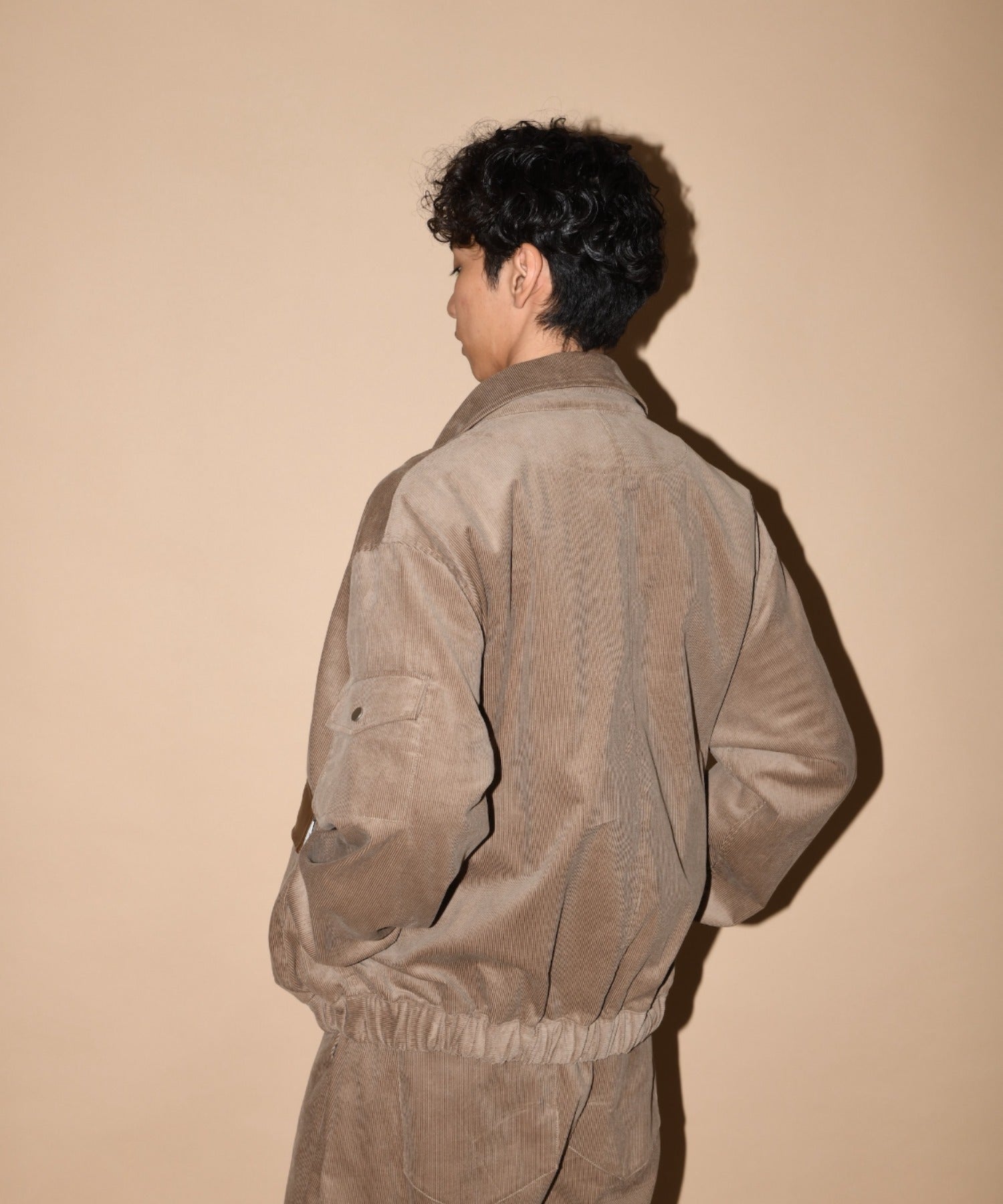 Corduroy Harrington Jacket- brown