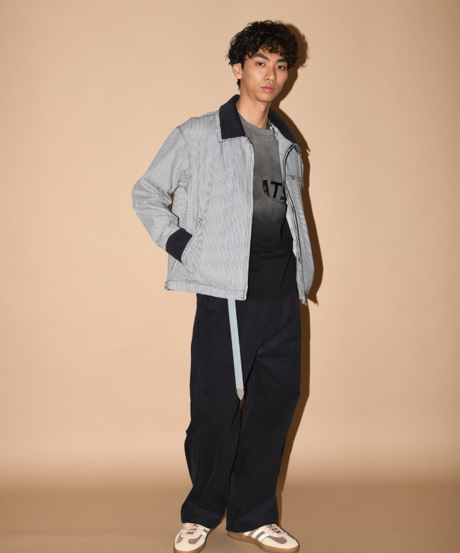 Corduroy Side-tuck Wide Pants - mocha