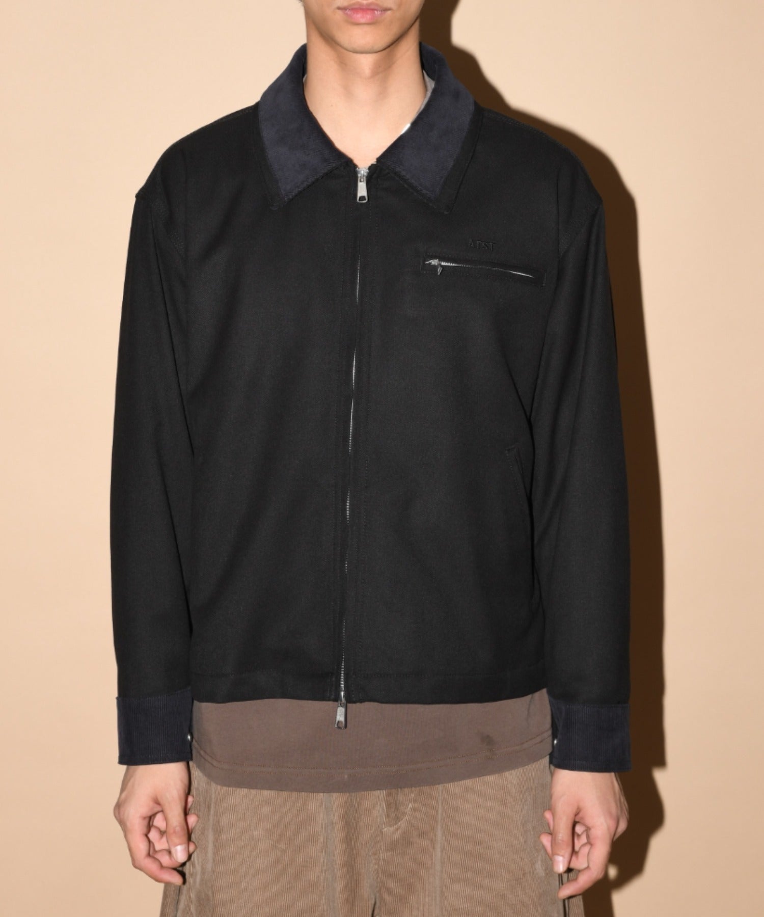 Double collar Detroit Jacket-Type - black