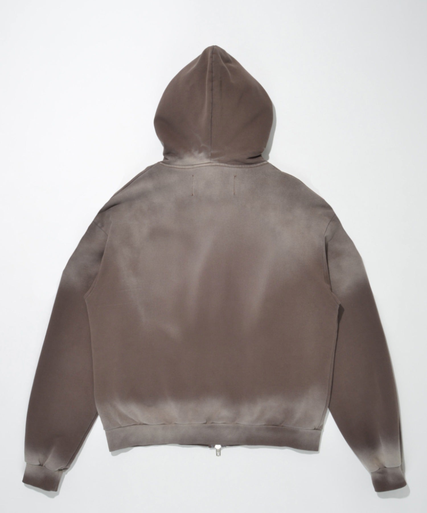 Sun faded Zip-Hoodie Sweat - brown