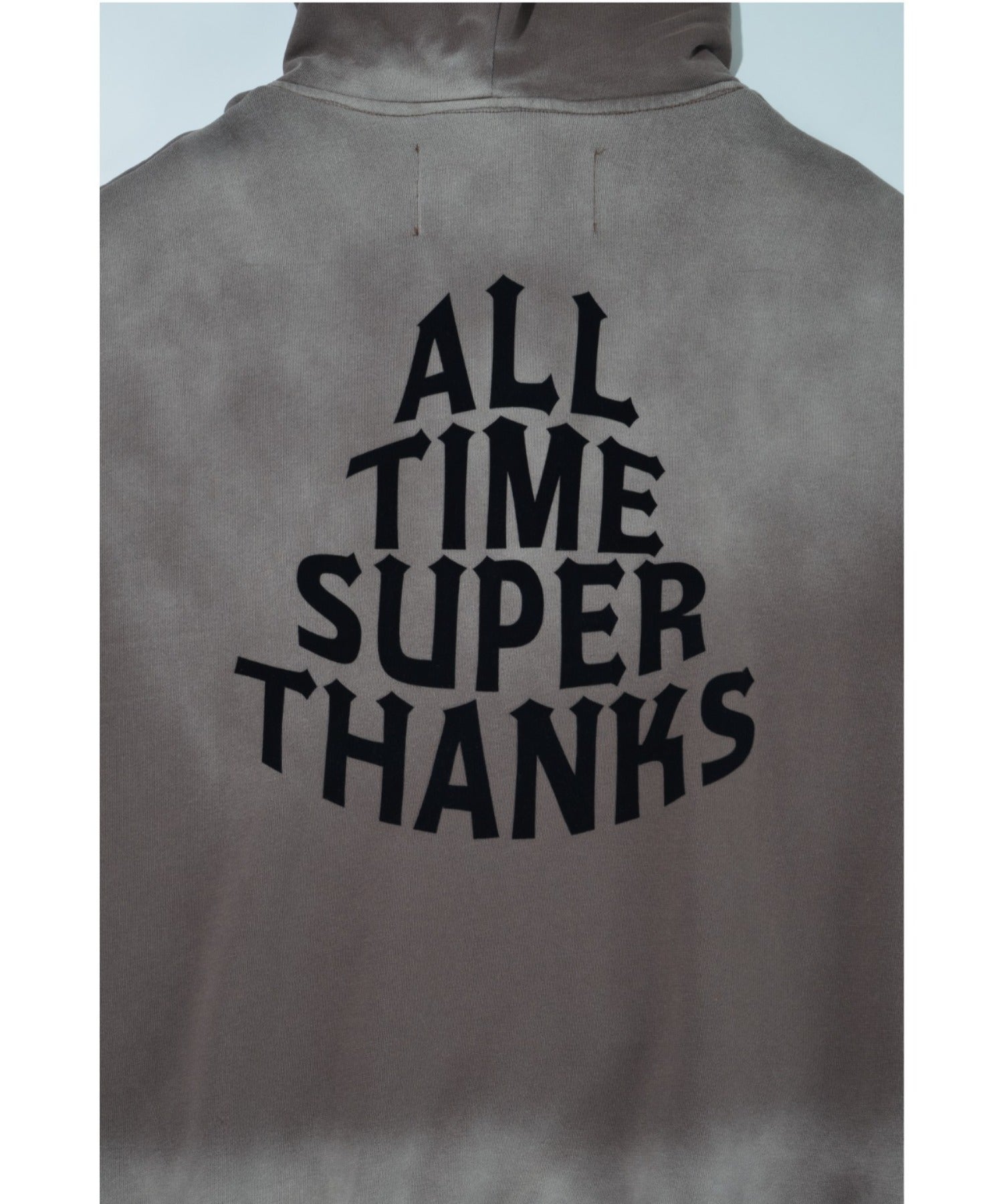 Sun faded Flocky print Zip-Hoodie Sweat - pink