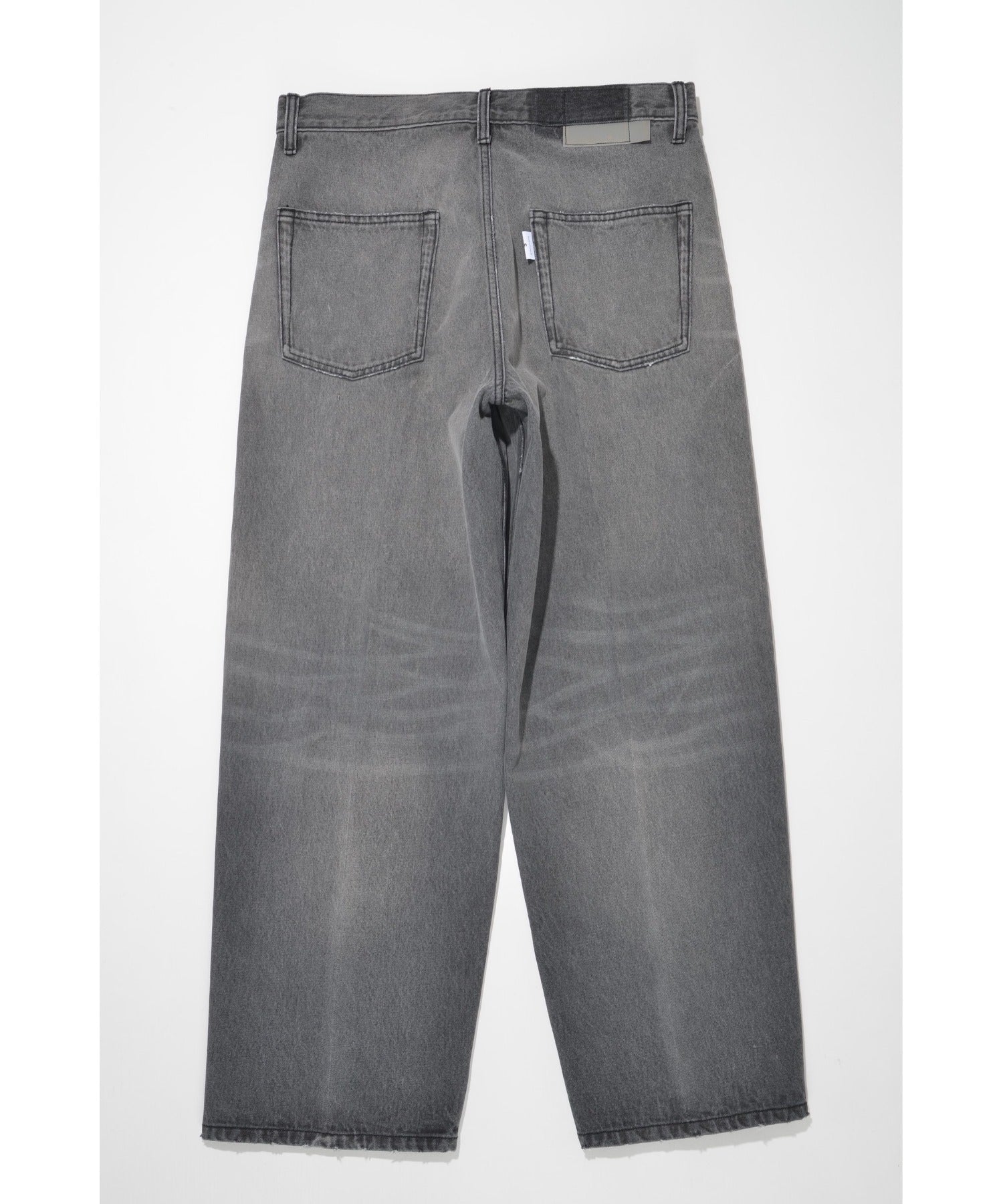 Washed baggy denim trousers - wash black