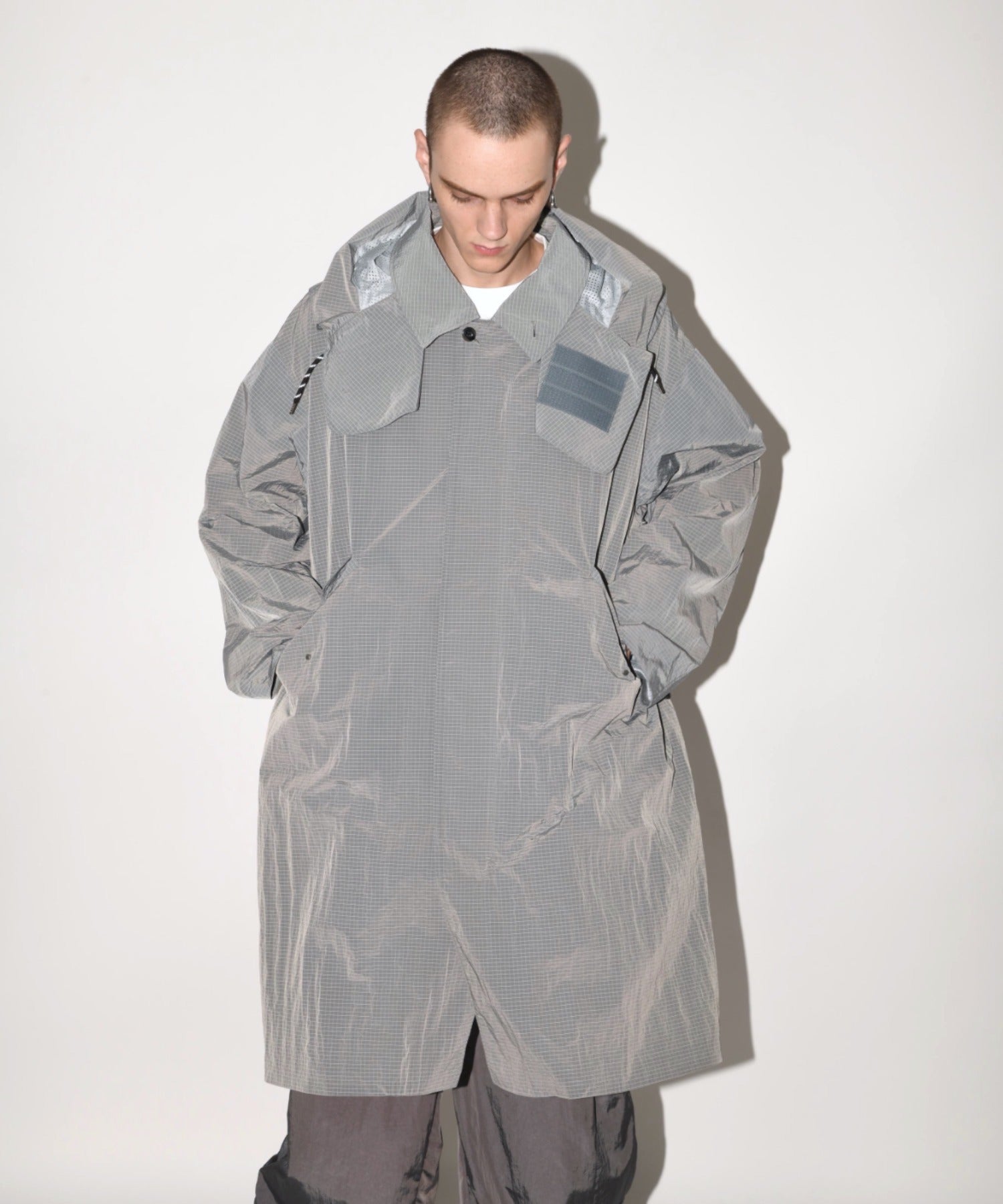 Soutien collar field coat - l gray