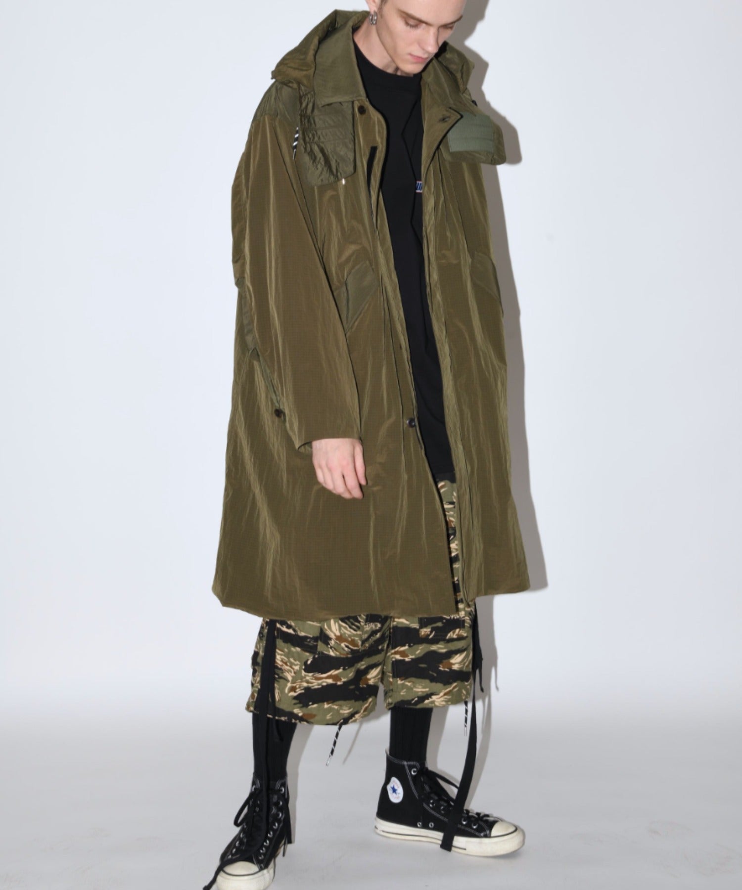 Soutien collar field coat - black