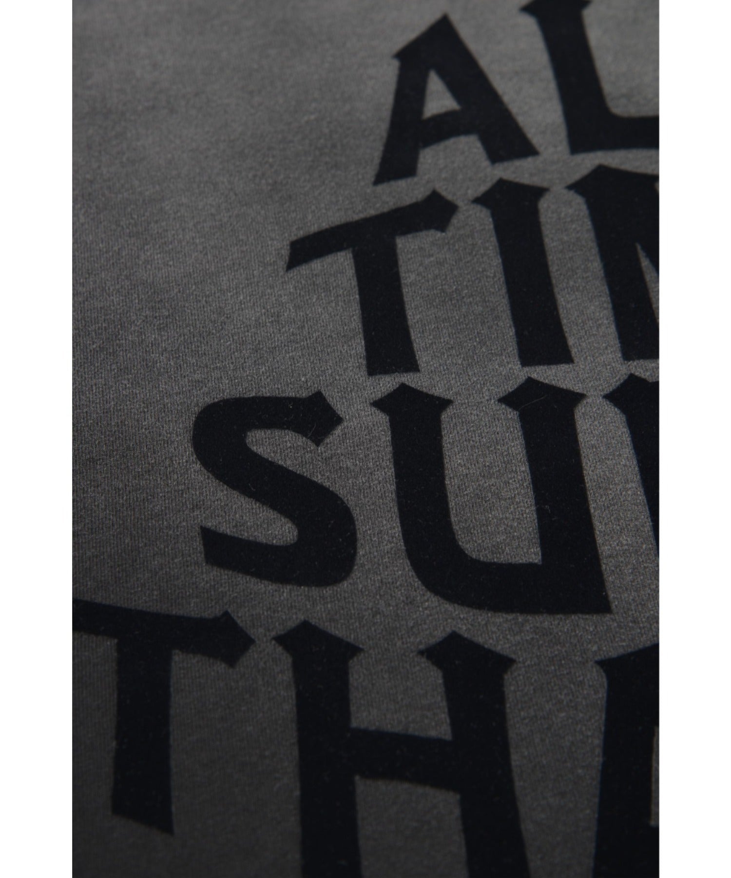 Sun faded Flocky print Sweat S/S T-shirt - pink