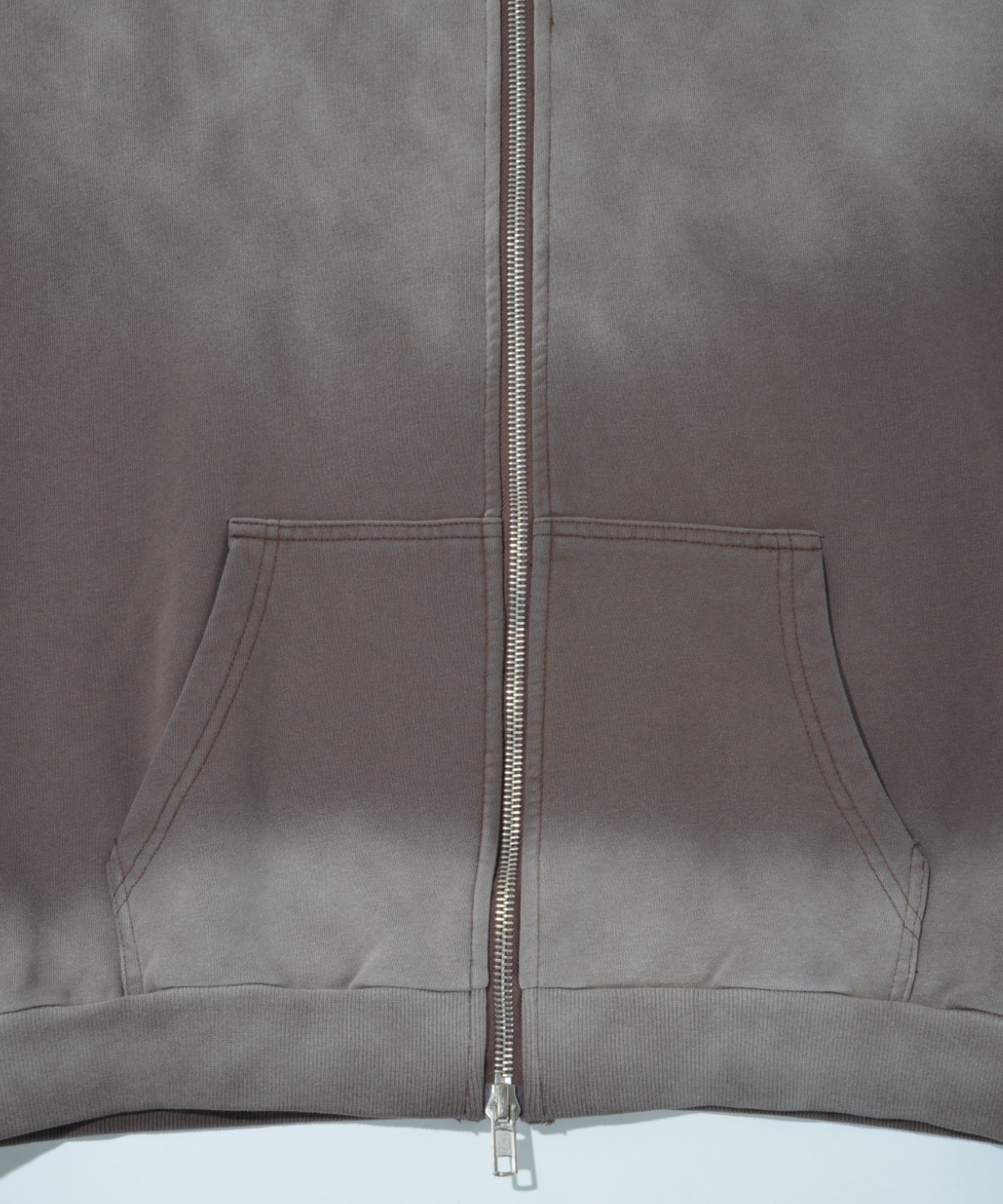 Sun faded Zip-Hoodie Sweat - black