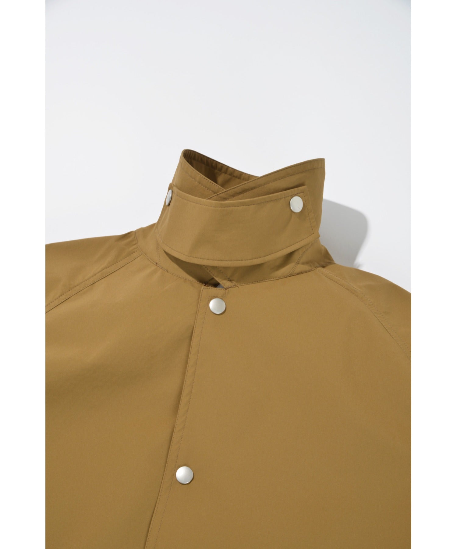 Soutien collar long coat - khaki/gray