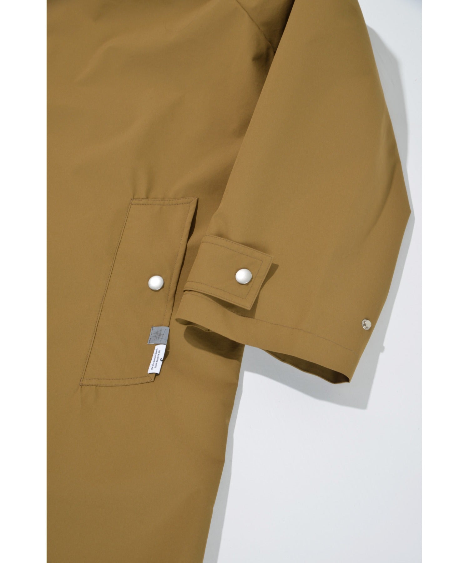 Soutien collar long coat - khaki/gray