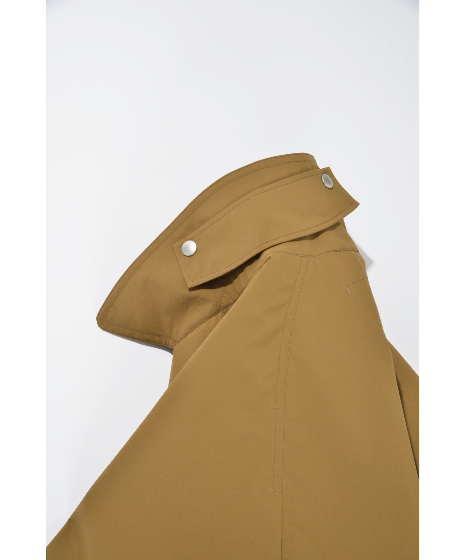 Soutien collar long coat - khaki/gray