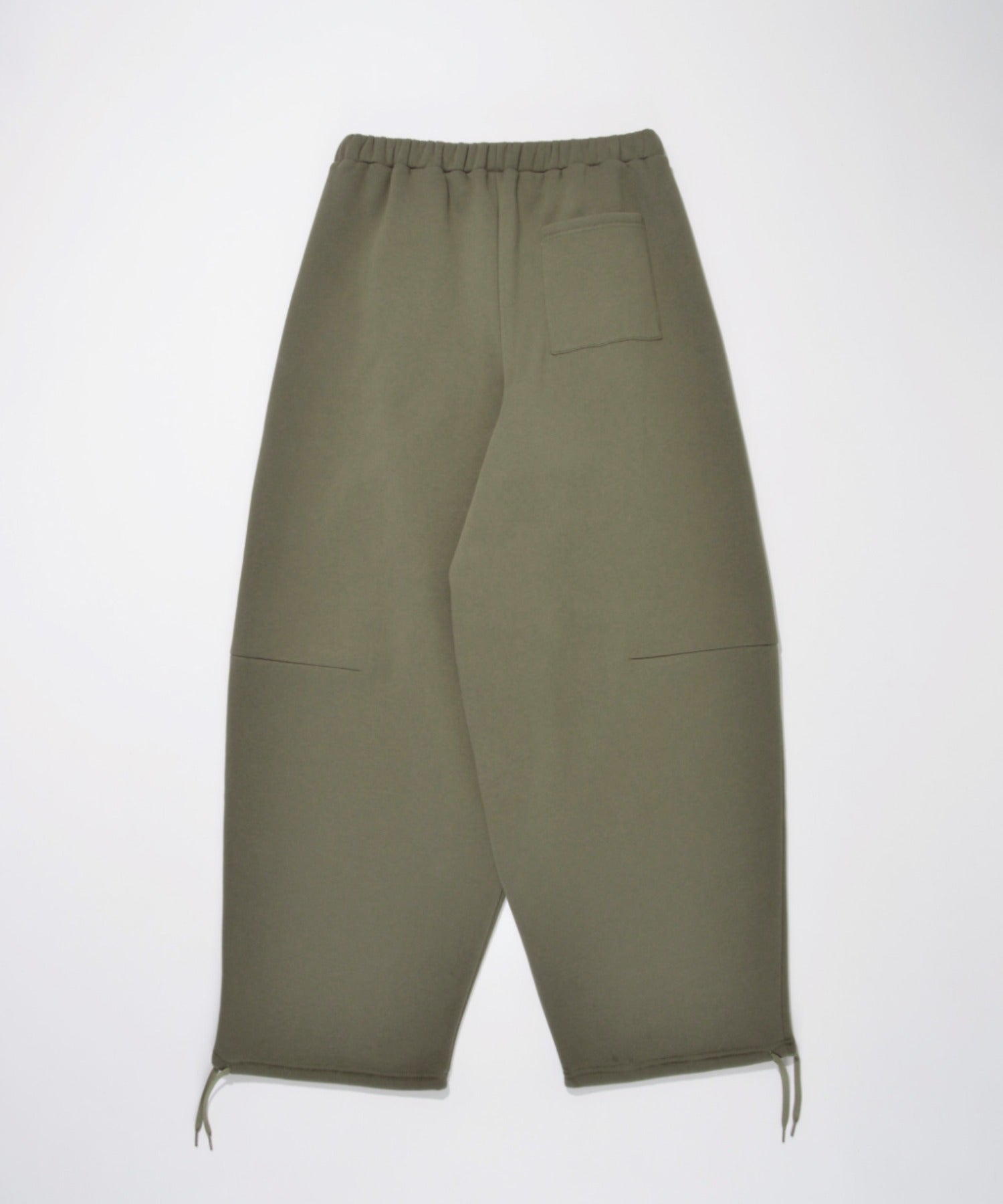 Wide tuck sweat trousers - olive