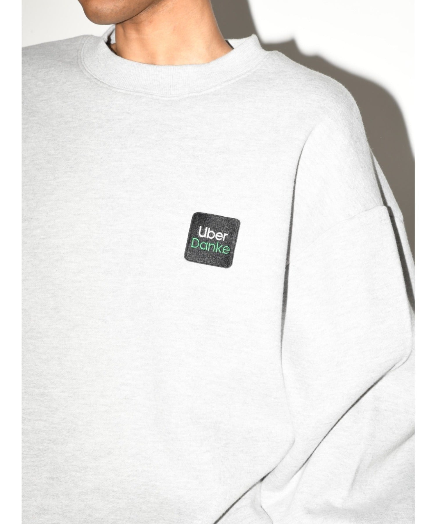 'Uber Danke' sweat - ash gray