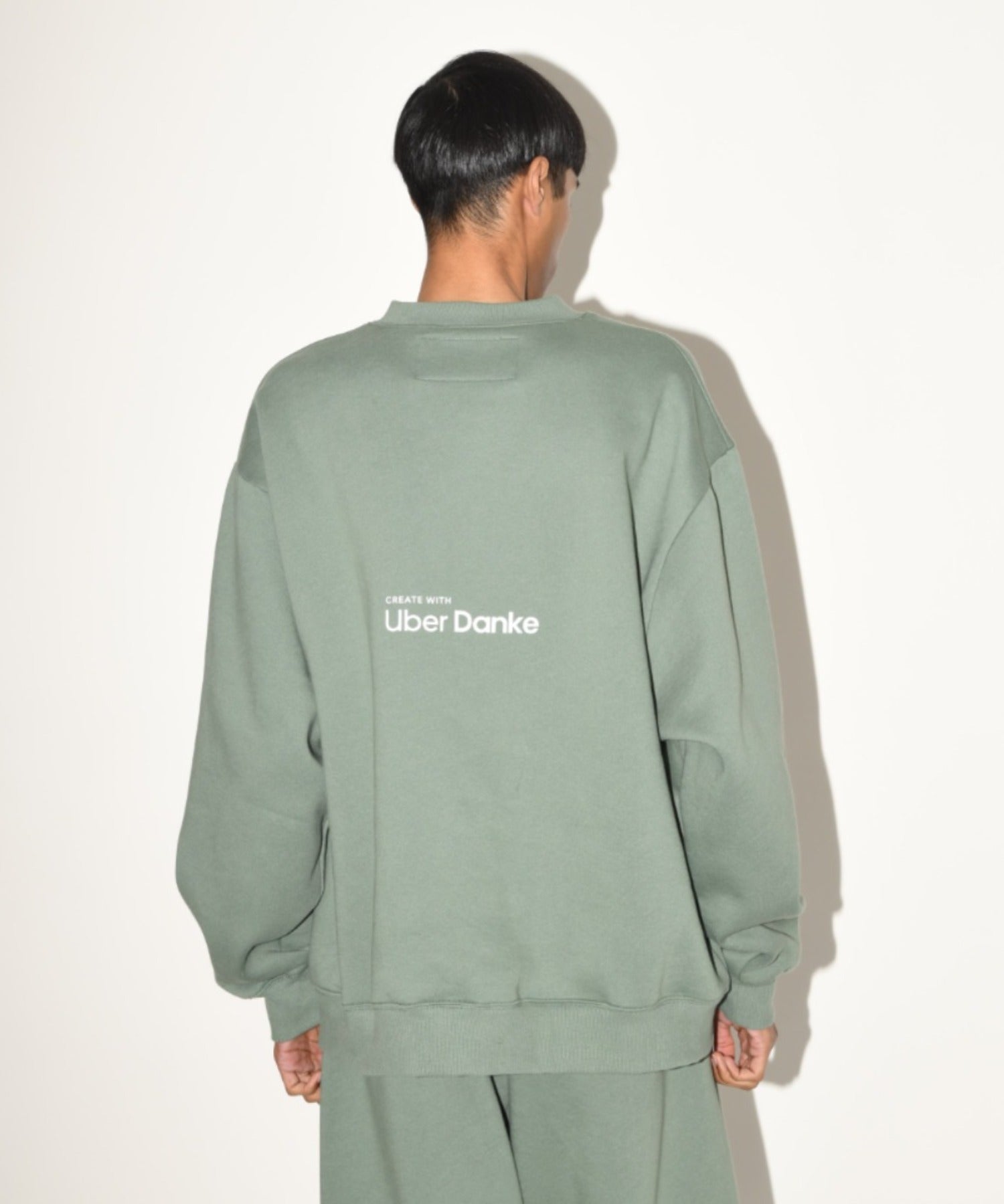 'Uber Danke' sweat - ash gray