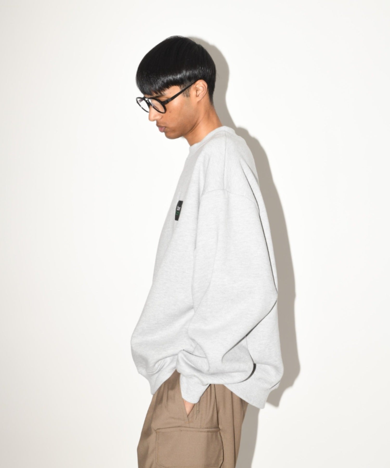 'Uber Danke' sweat - ash gray