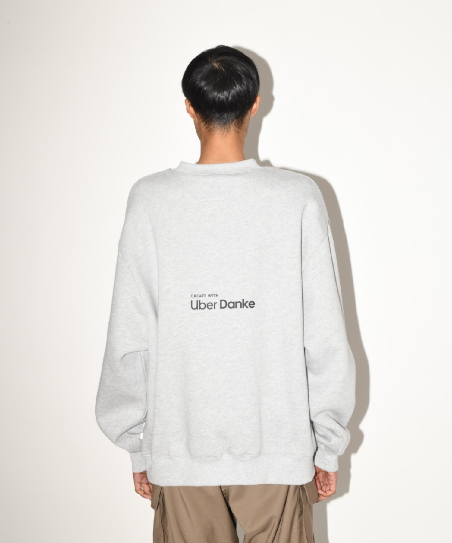 'Uber Danke' sweat - ash gray