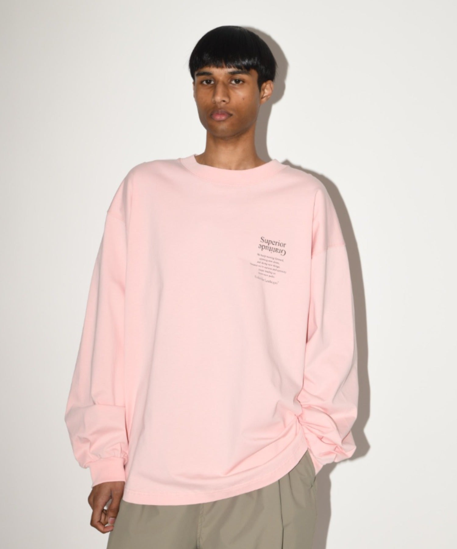 'Flower' L/S T - sage green