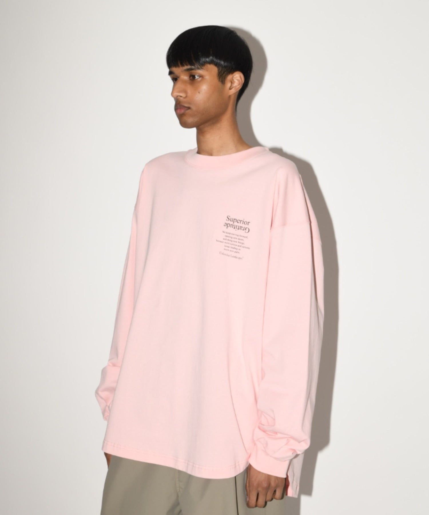 'Flower' L/S T - sage green