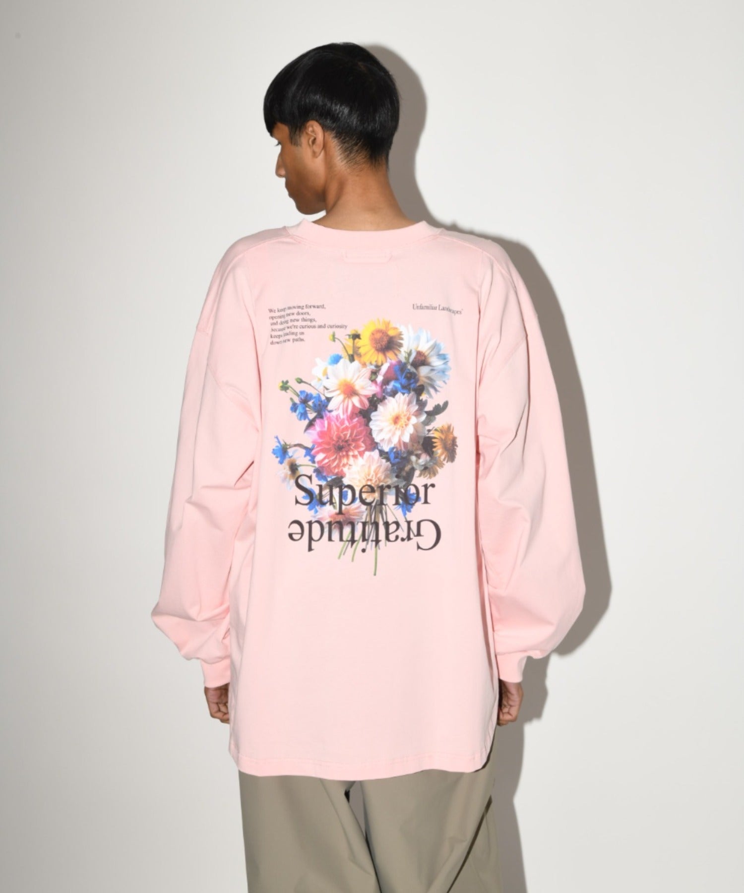 'Flower' L/S T - sage green