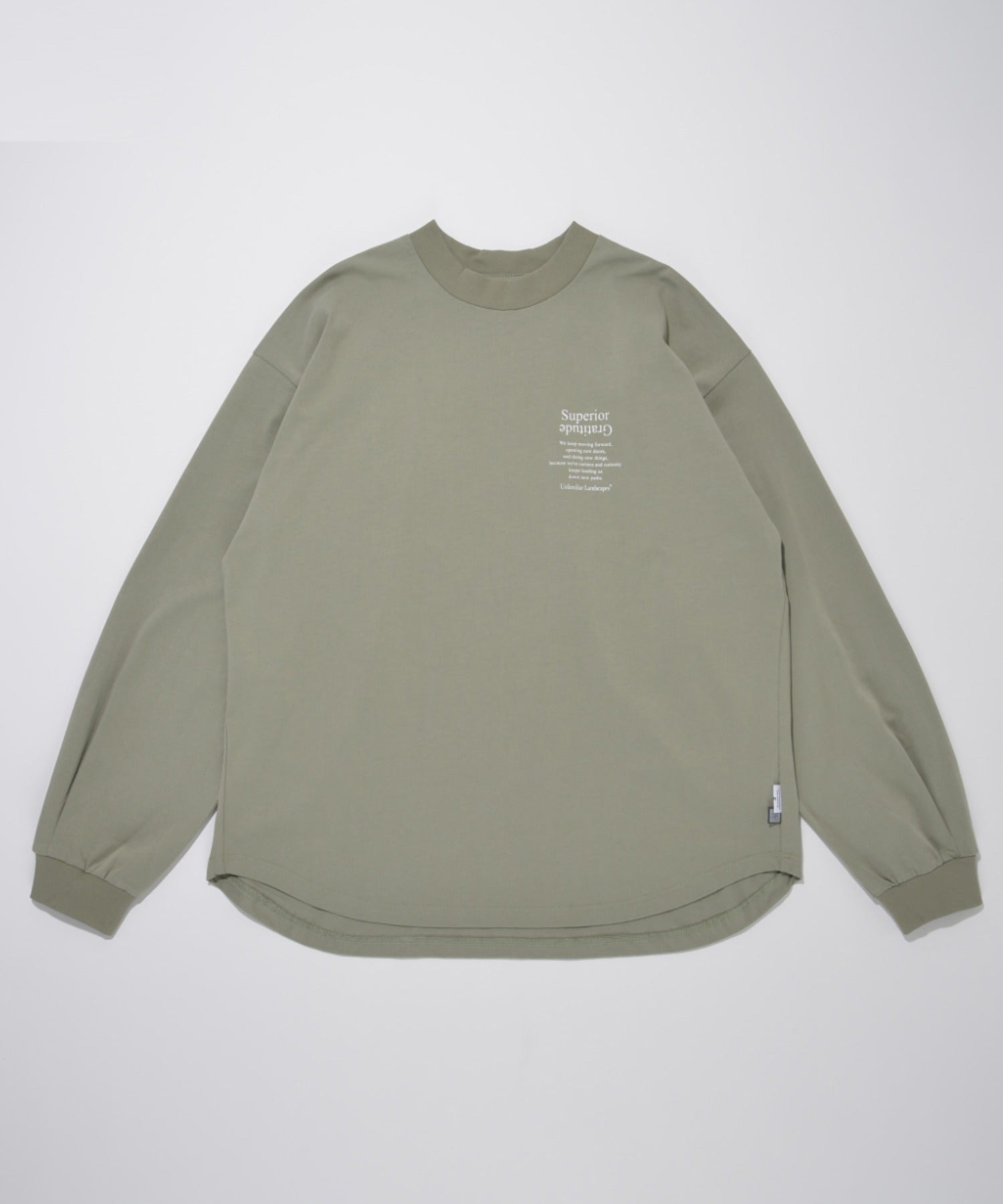 'Flower' L/S T - sage green