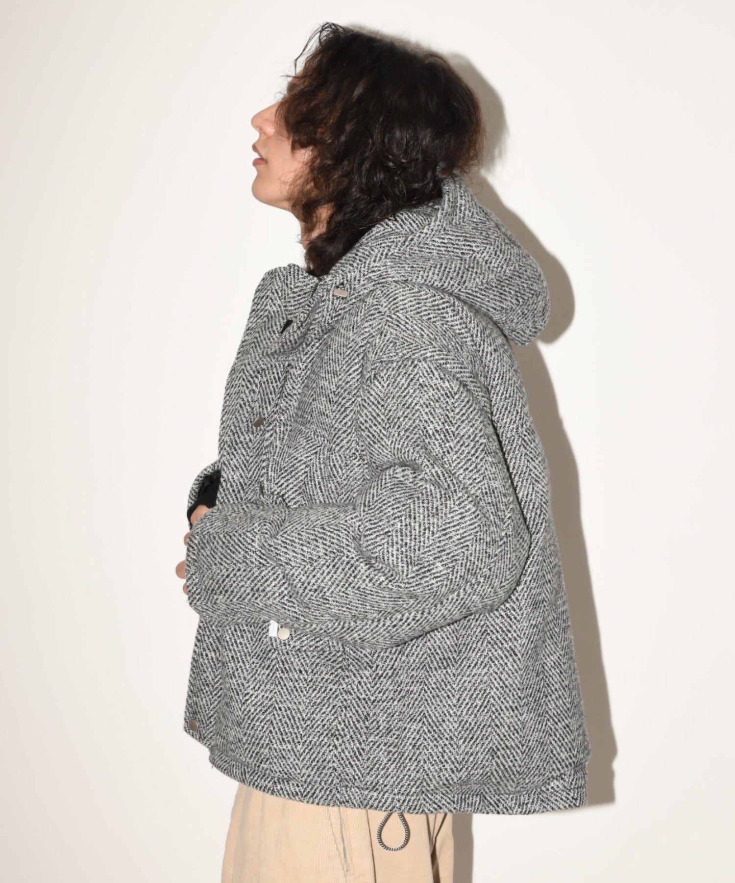 Herringbone mountain parka - gray