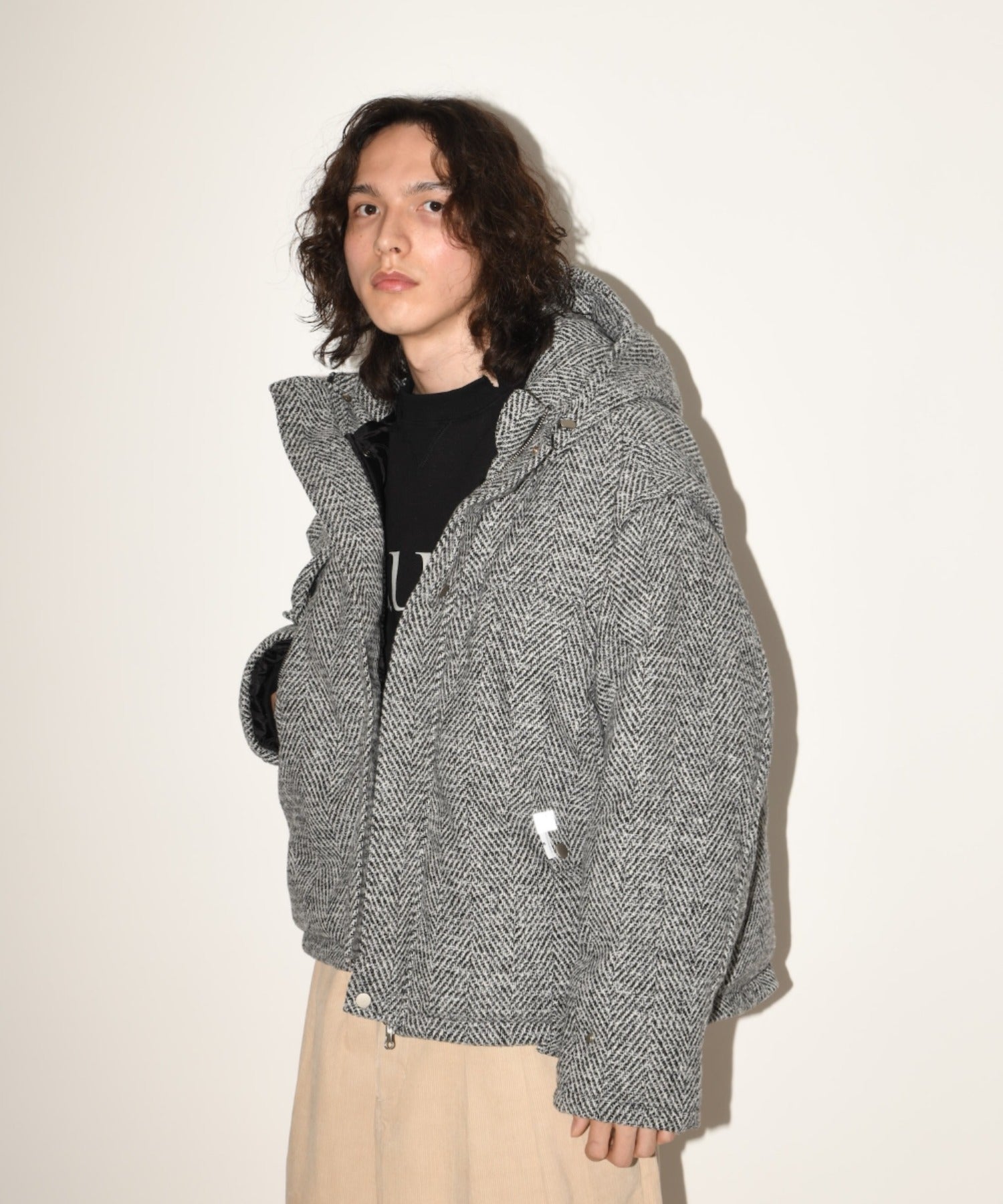 Herringbone mountain parka - gray