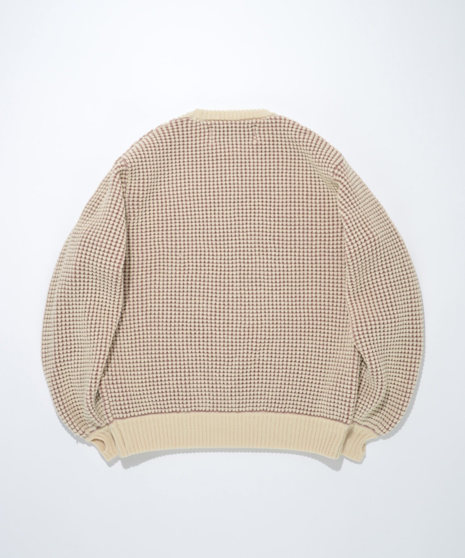 Popcorn crew neck knit - cream