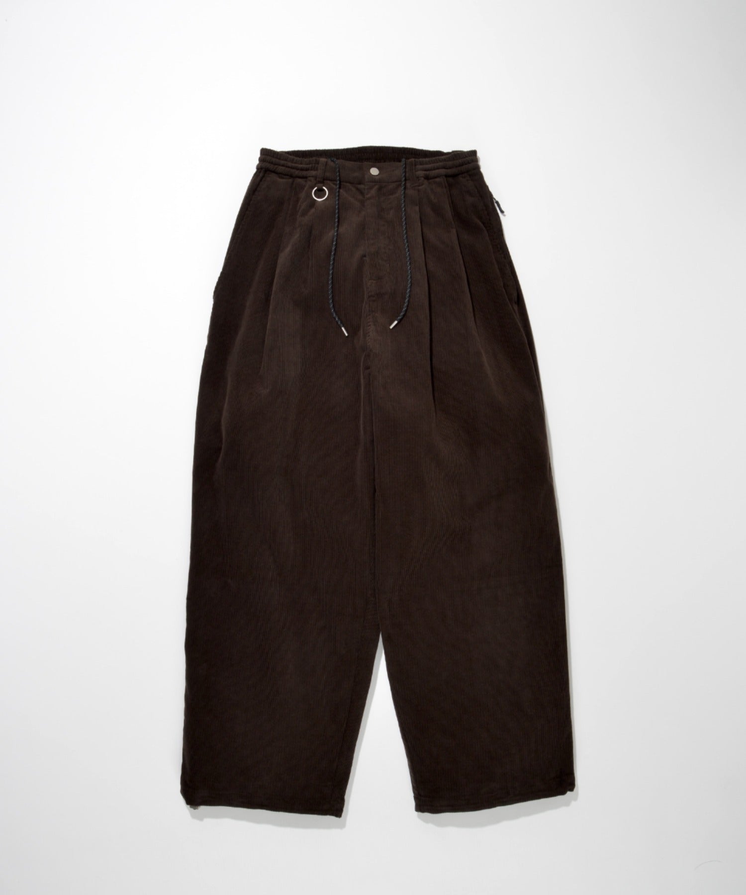Corduroy neo slacks - black