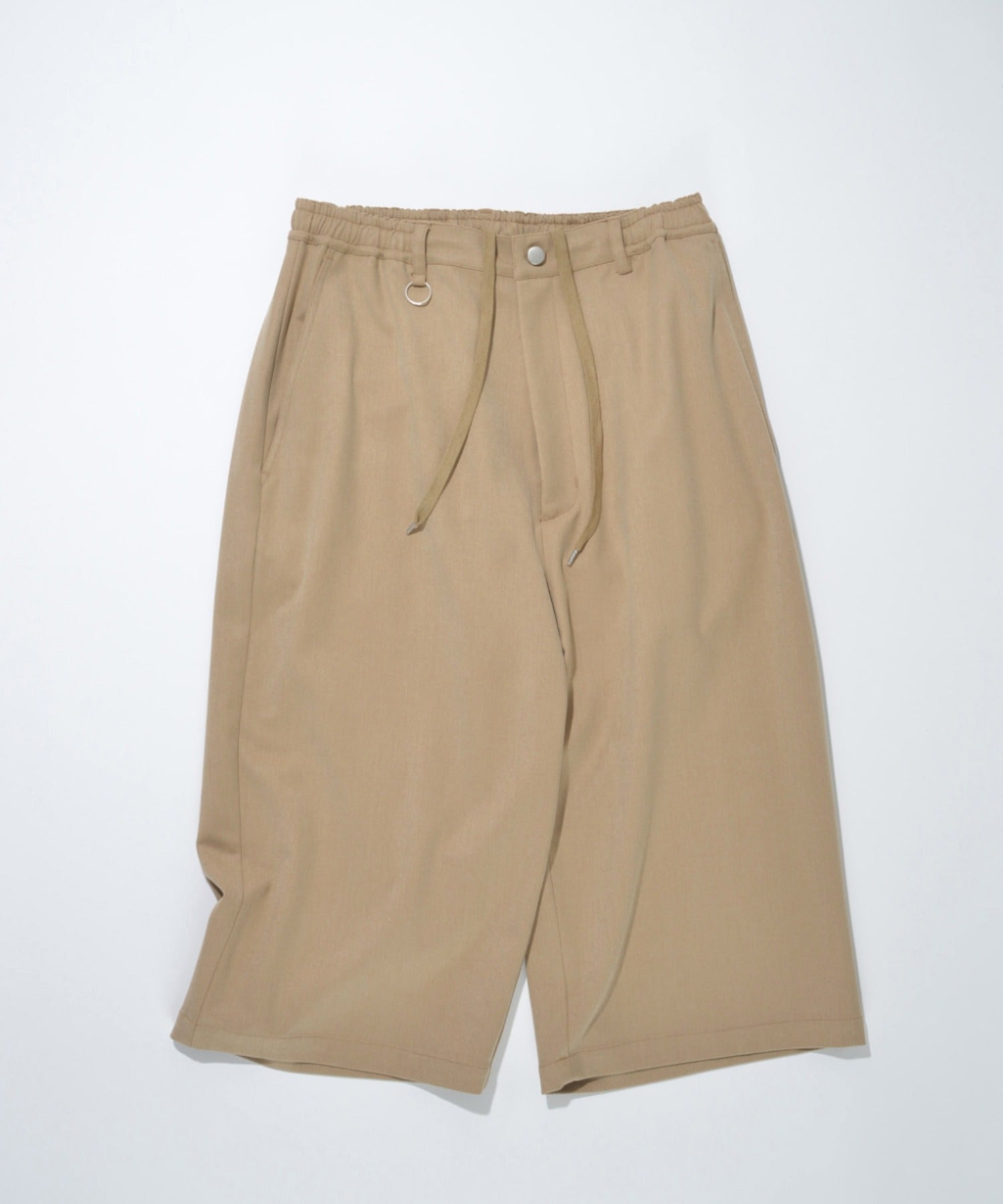 Cropped wide trousers - oatmeal