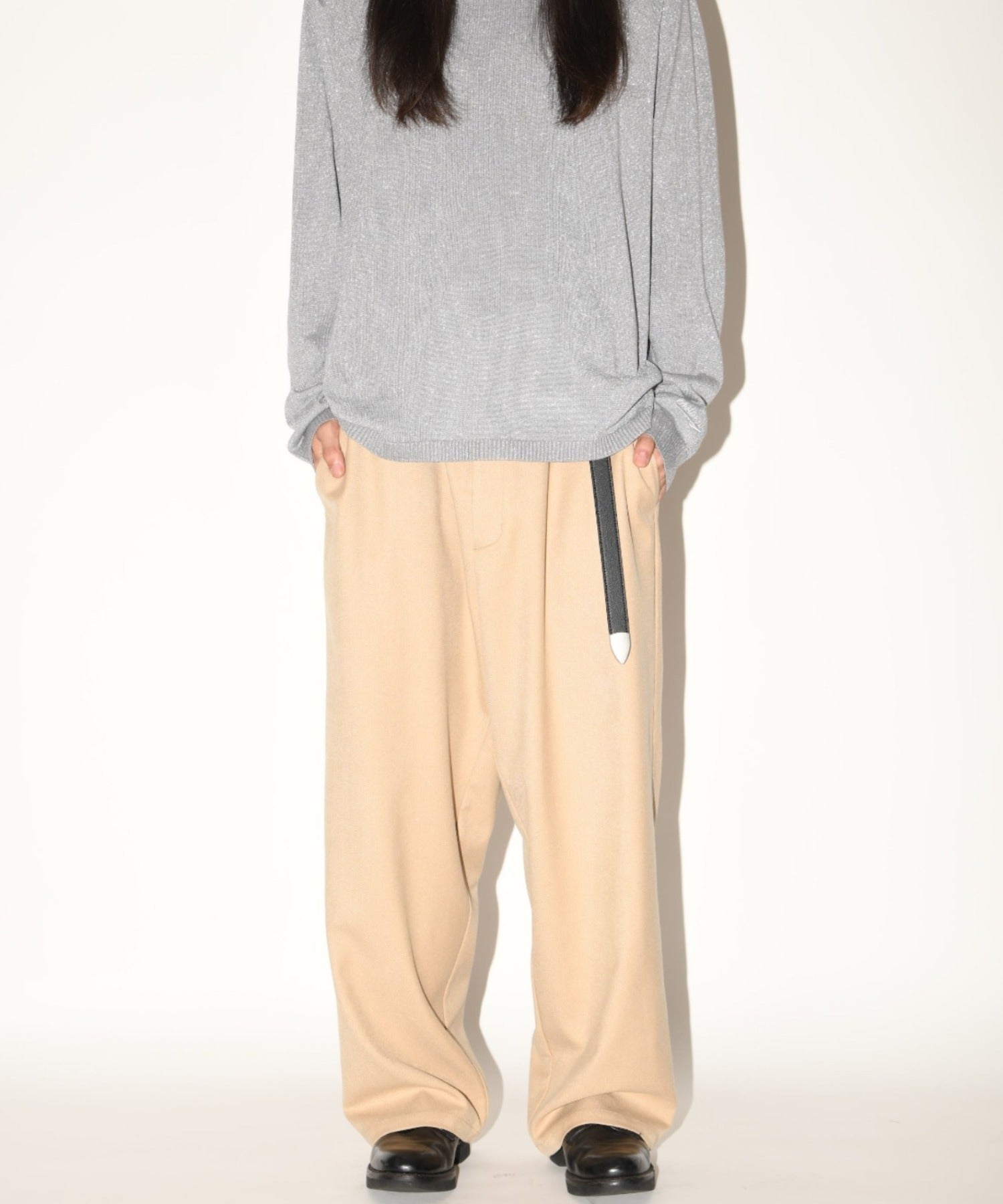 Wide trousers - oatmeal