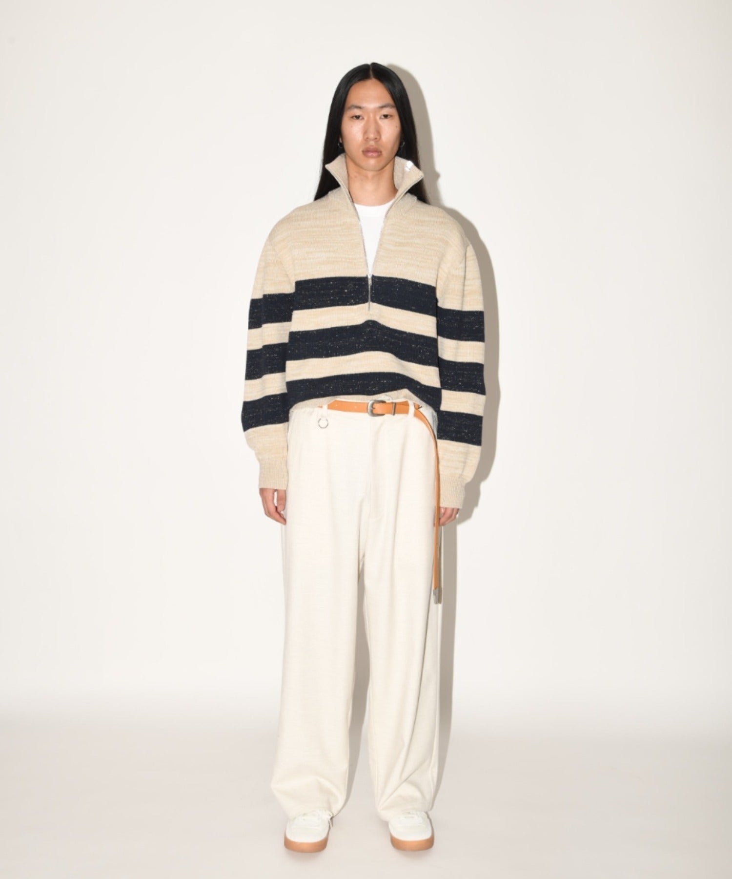 Wide trousers - oatmeal