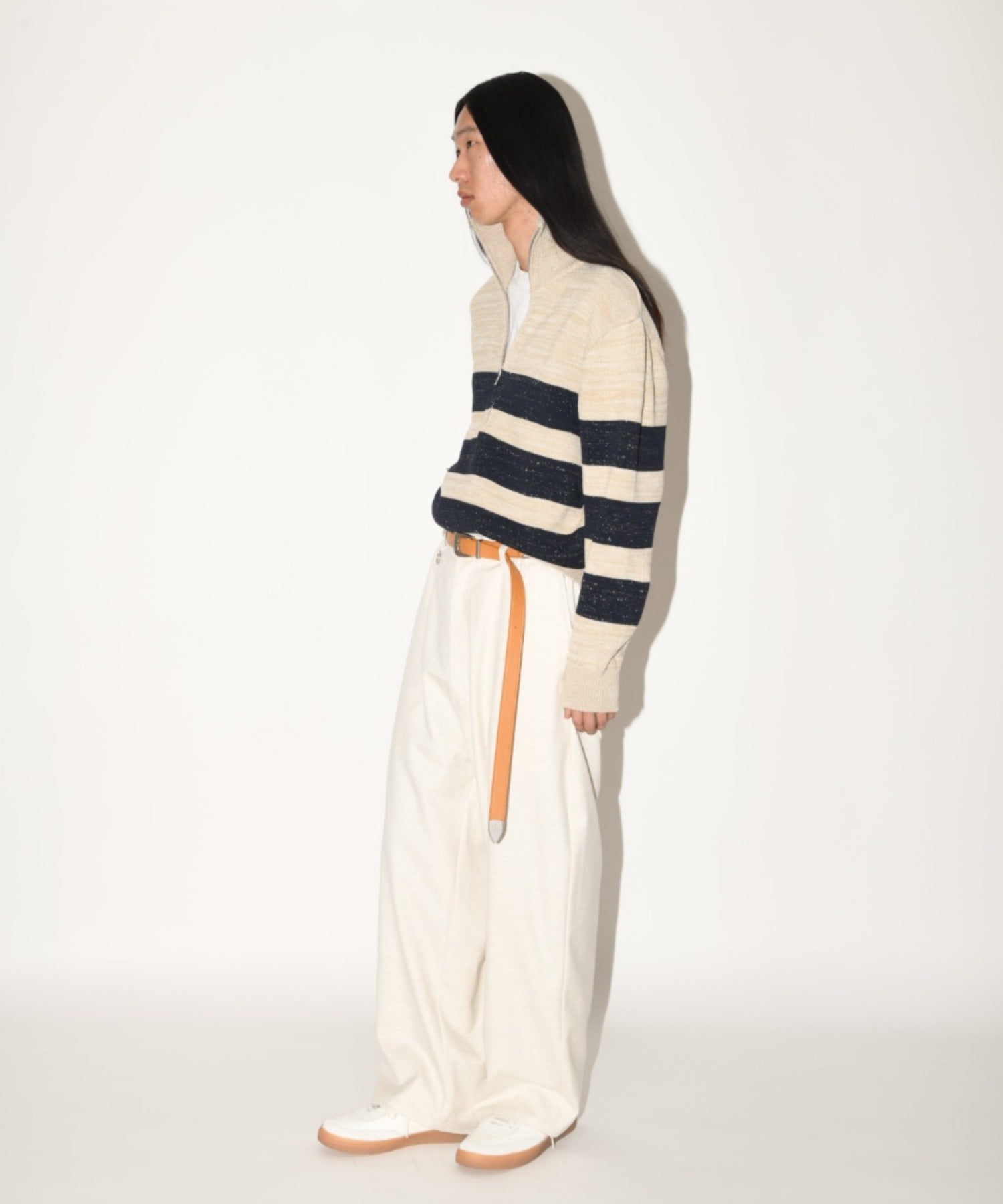 Wide trousers - oatmeal
