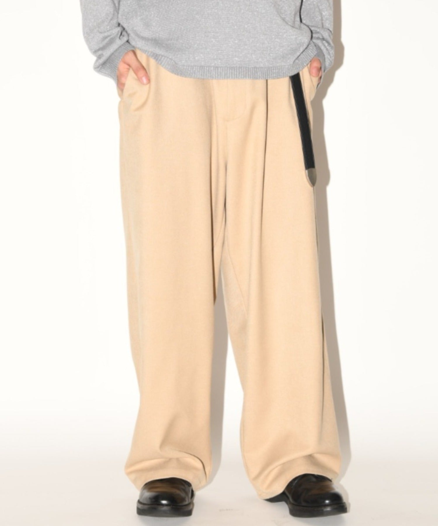Wide trousers - oatmeal