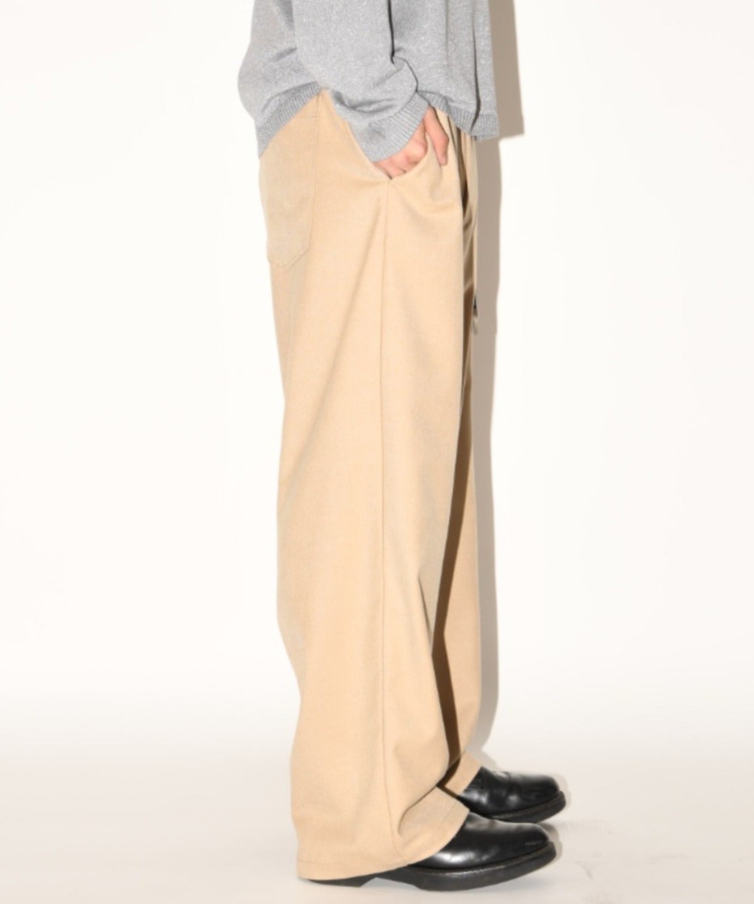 Wide trousers - oatmeal