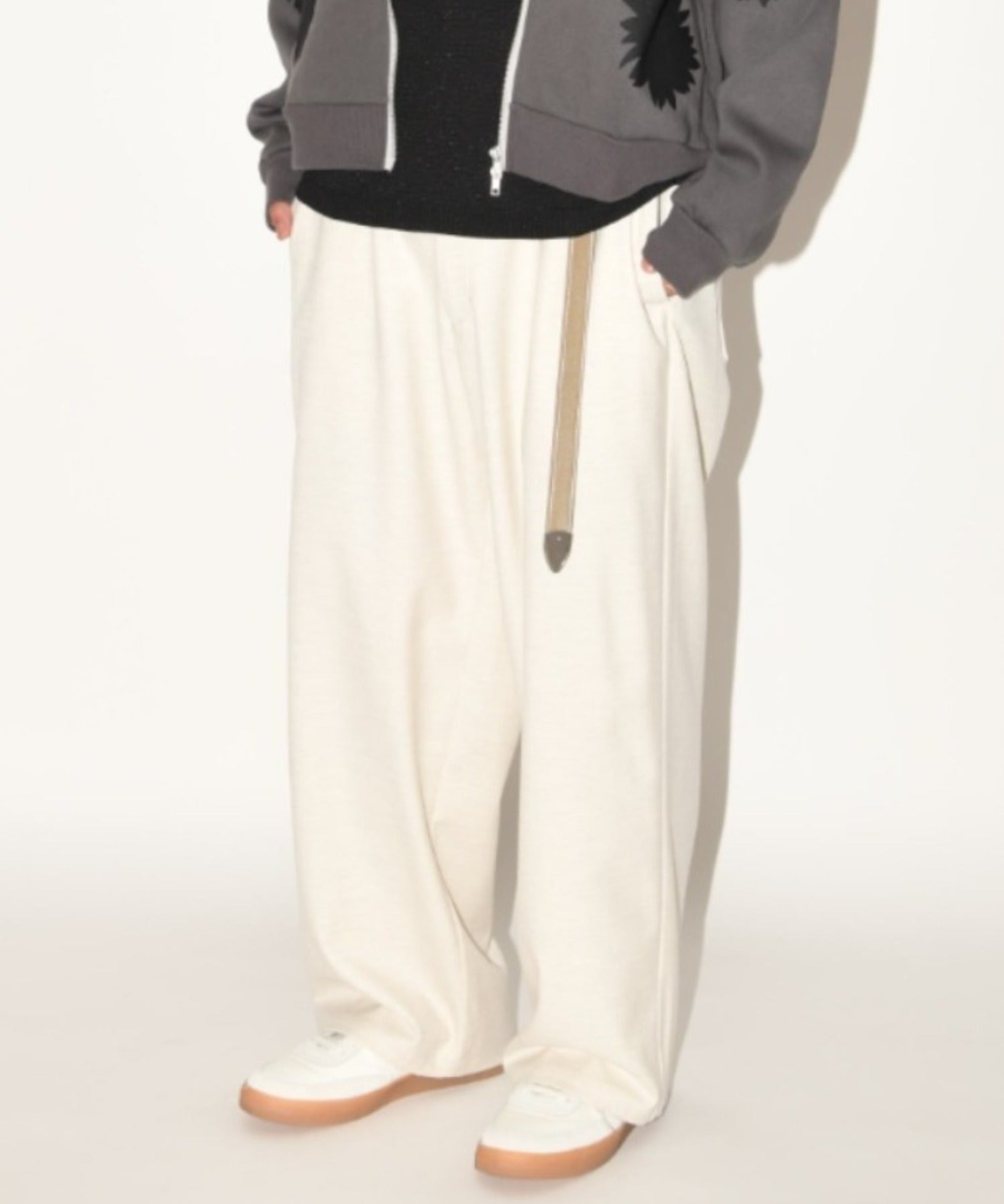Wide trousers - oatmeal
