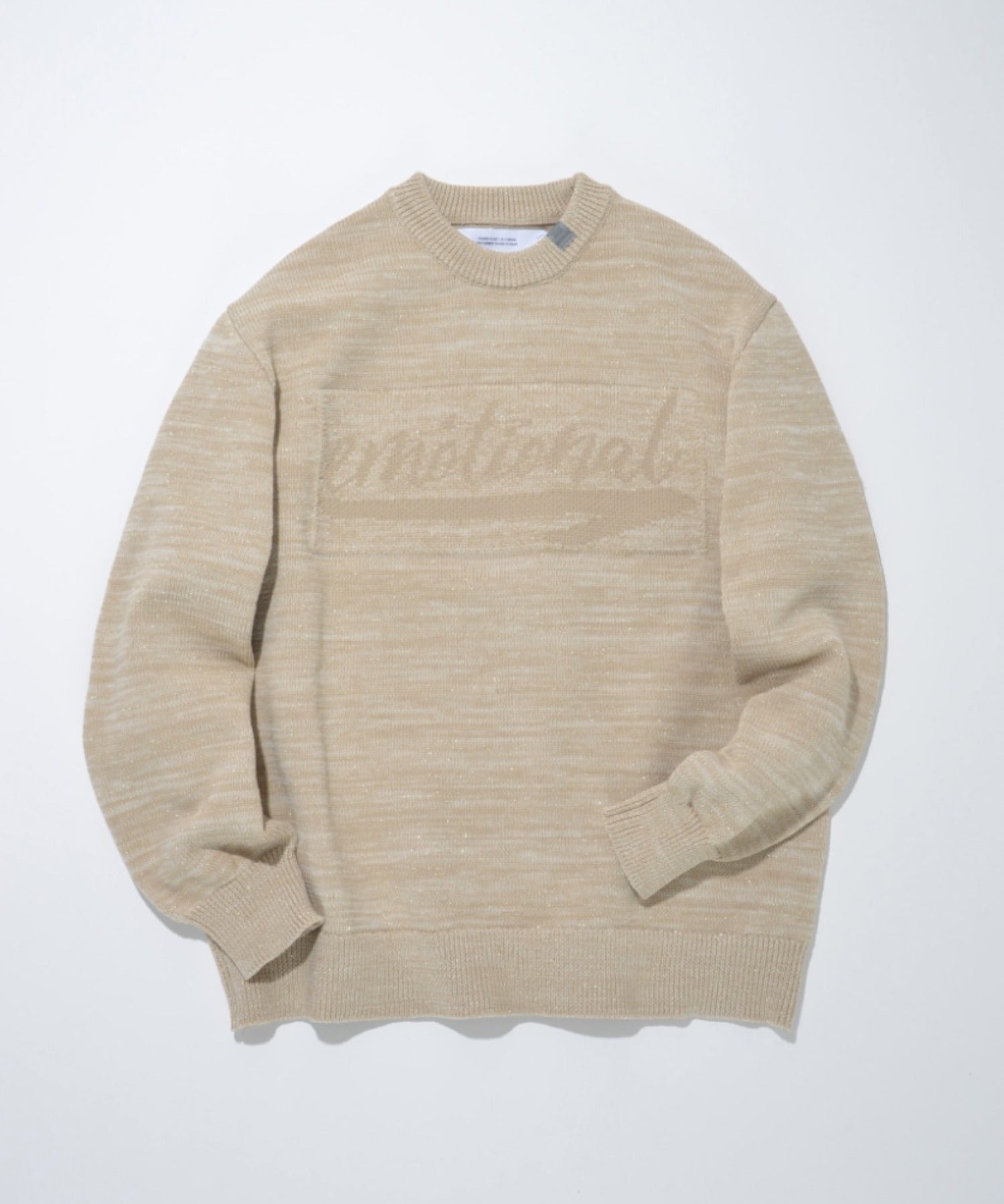 Glitter mix crew-neck knit - black mix