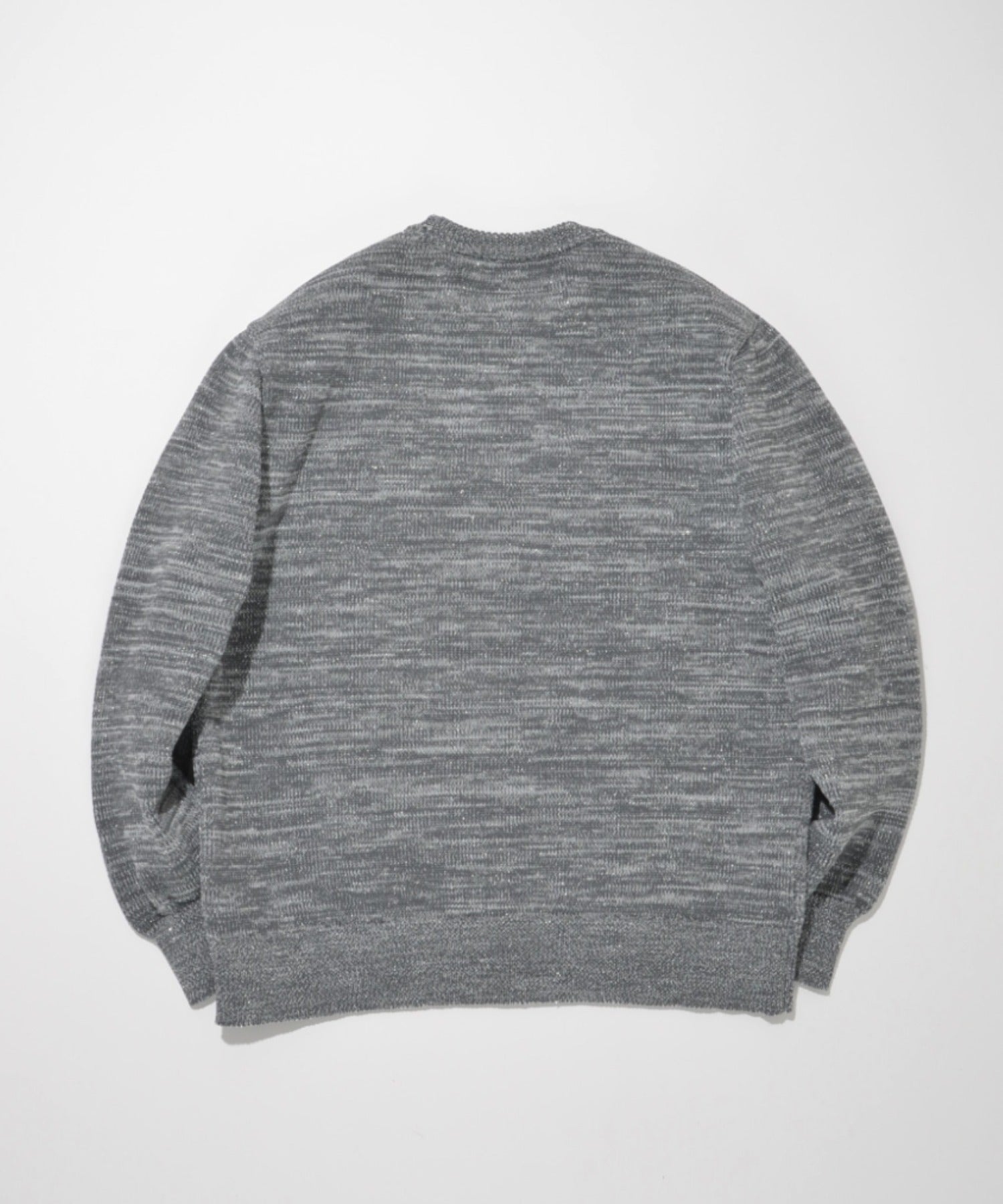 Glitter mix crew-neck knit - black mix