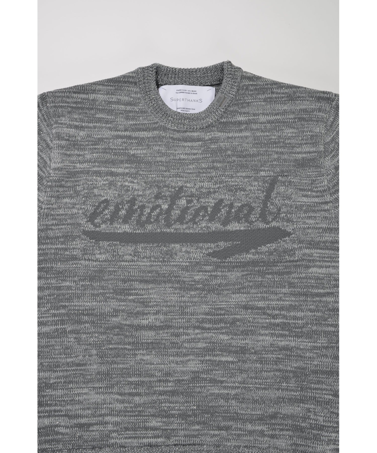 Glitter mix crew-neck knit - black mix